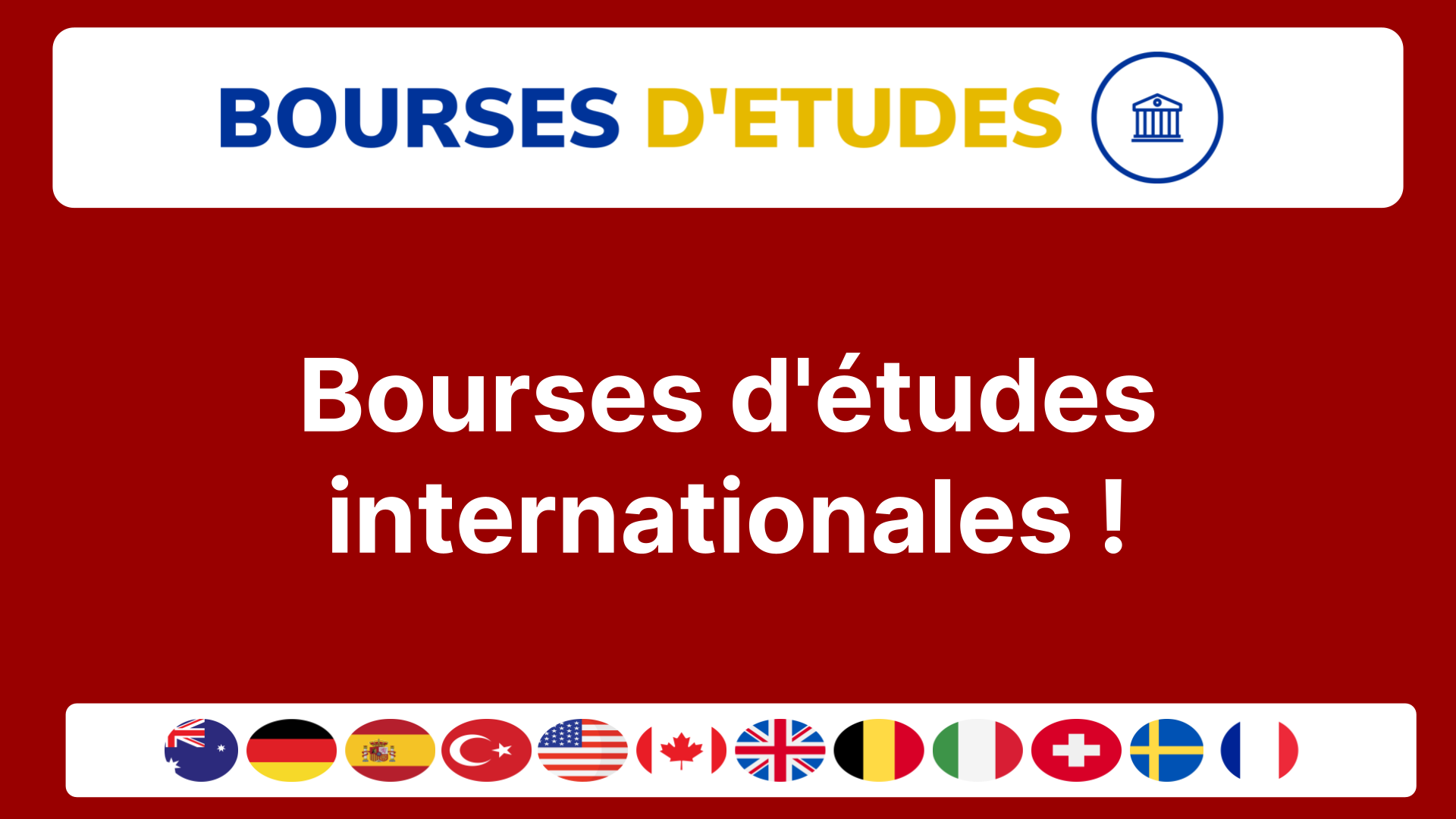 Bourses d études internationales Les 6 meilleures opportunités