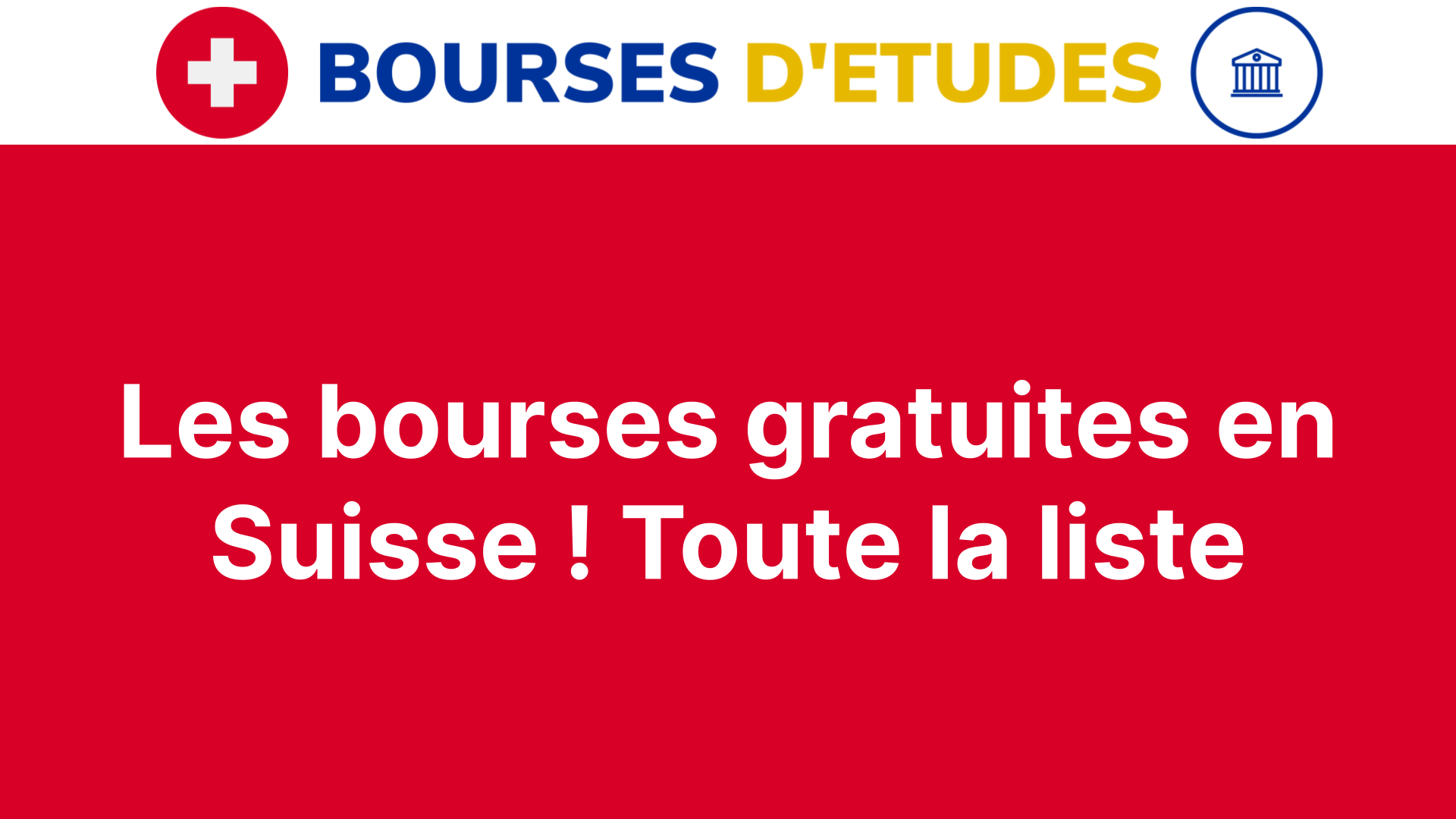 Les Bourses Gratuites En Suisse Toute La Liste