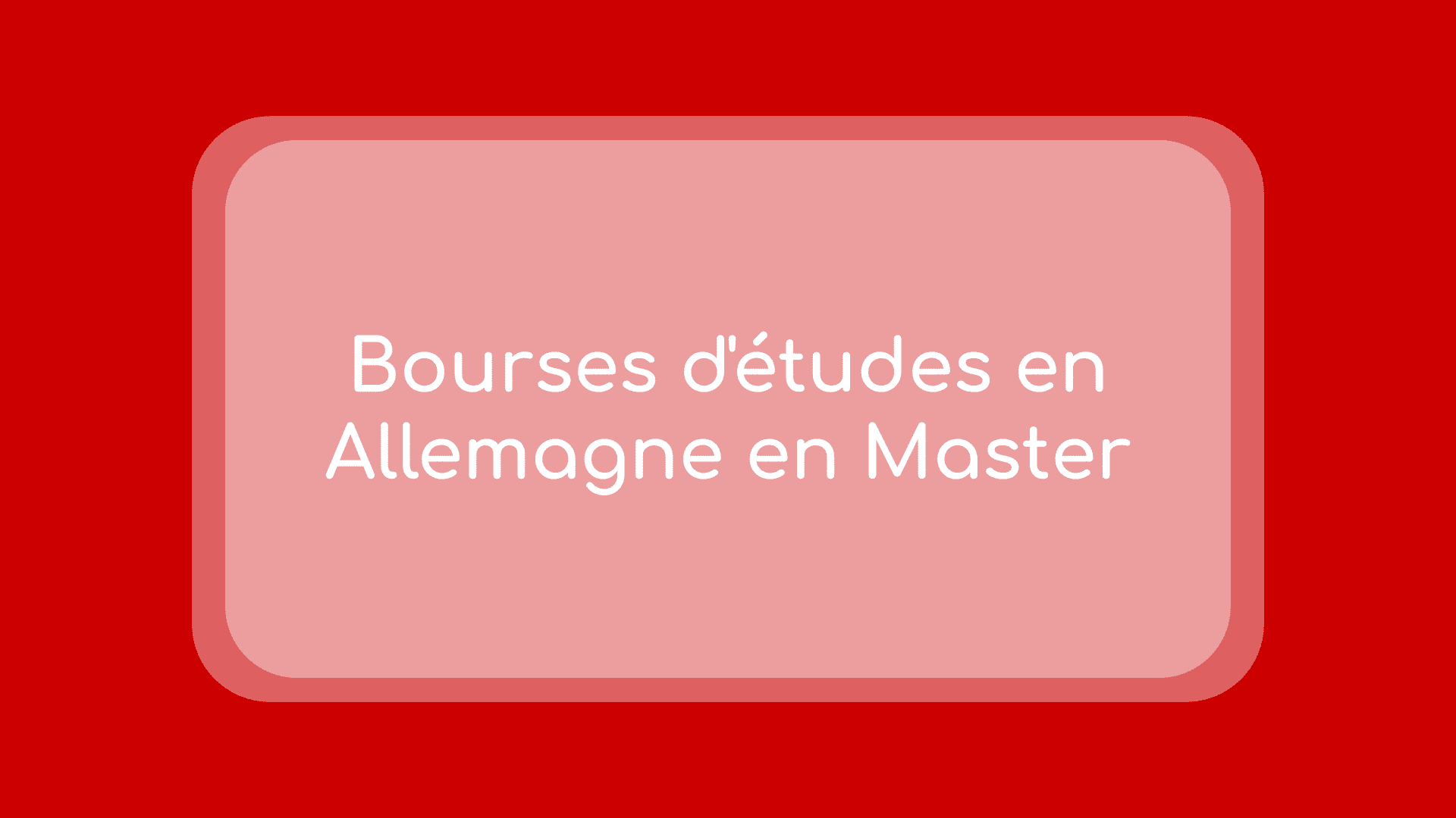 Bourses D Etudes En Allemagne En Master 2021 Nouveautes