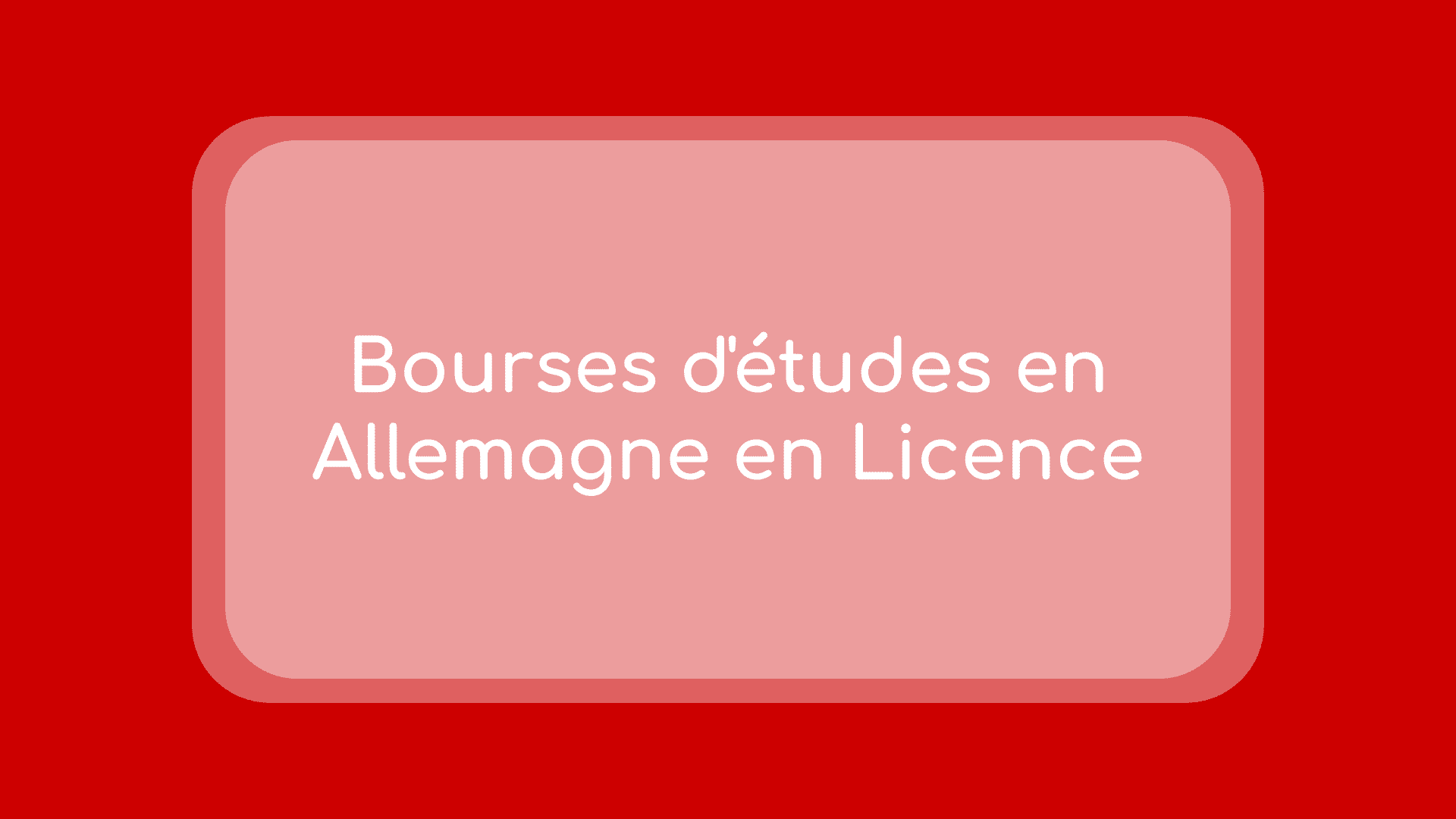 Bourses d'études en Allemagne en Licence