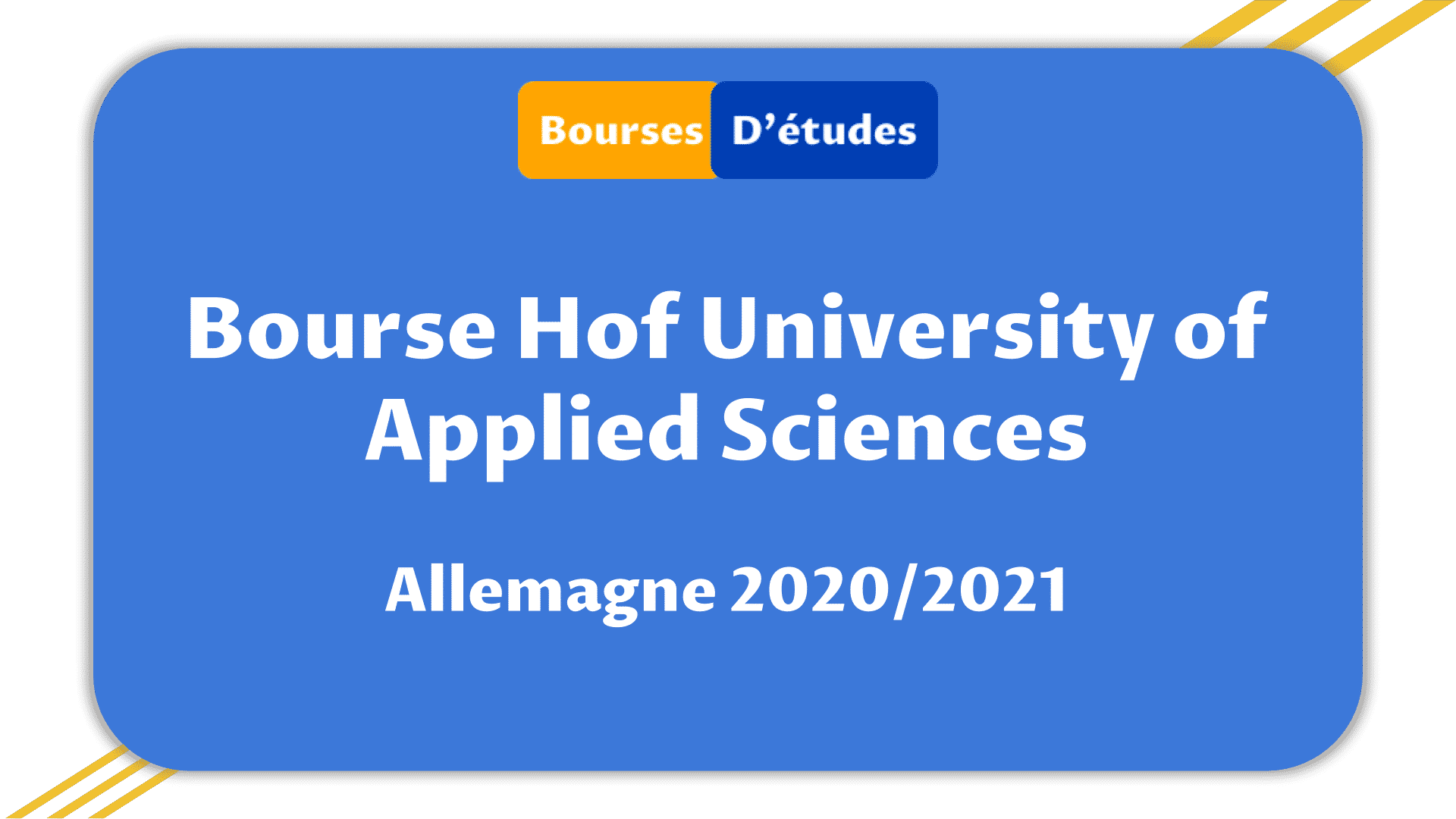 Bourse Hof University of Applied Sciences