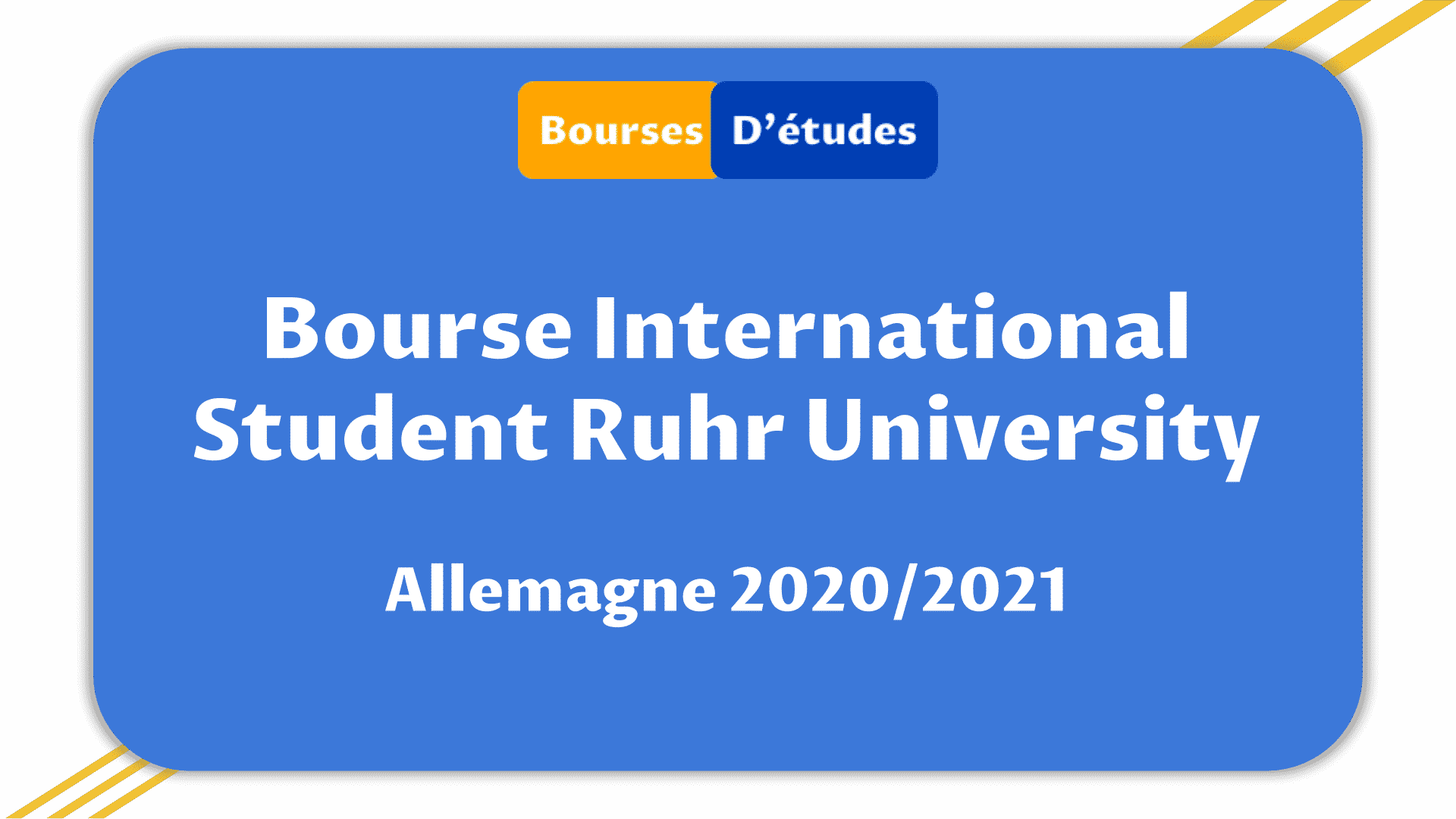 Bourse International Student Ruhr University