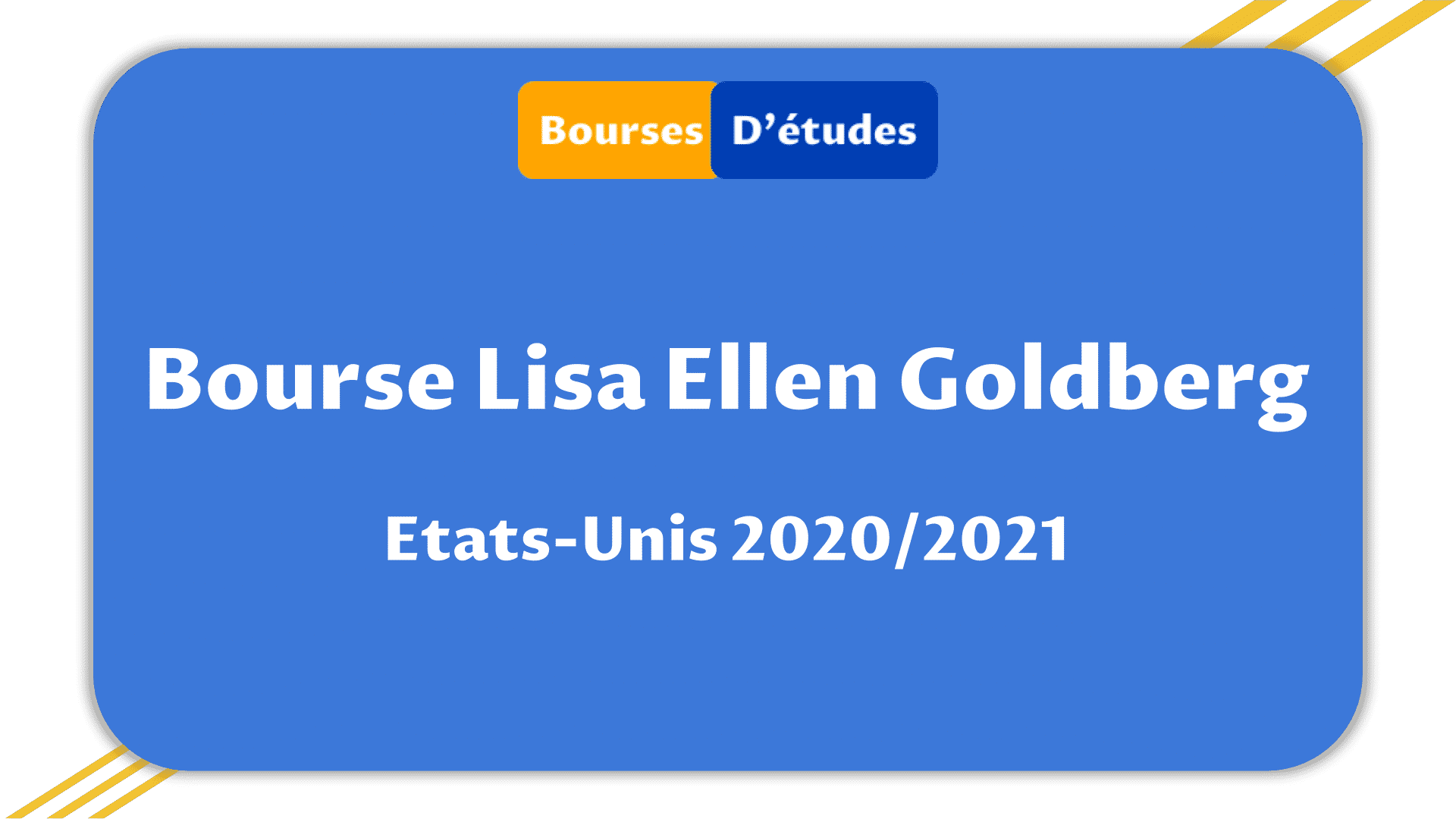 Bourse Lisa Ellen Goldberg Nyu Wagner Etats Unis 2020 2021