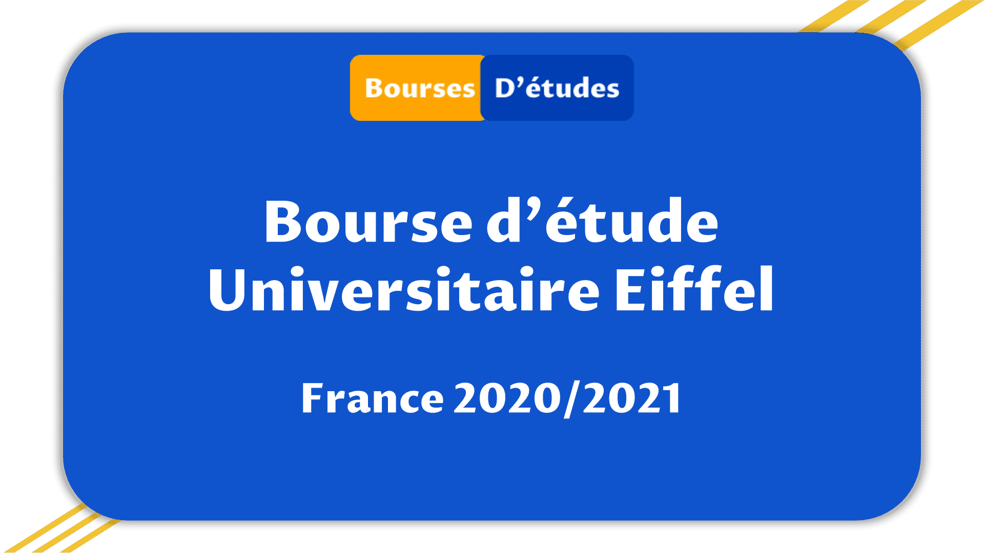 Bourse Eiffel 2020
