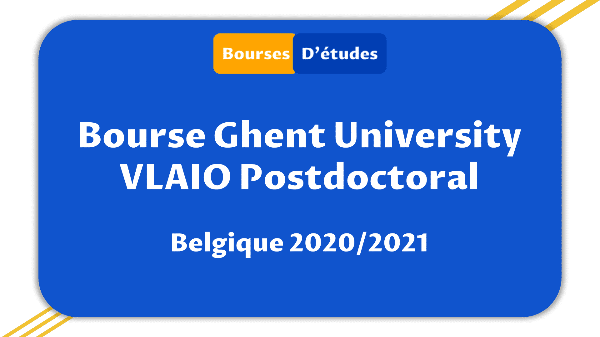 Bourse Ghent University VLAIO Postdoctoral