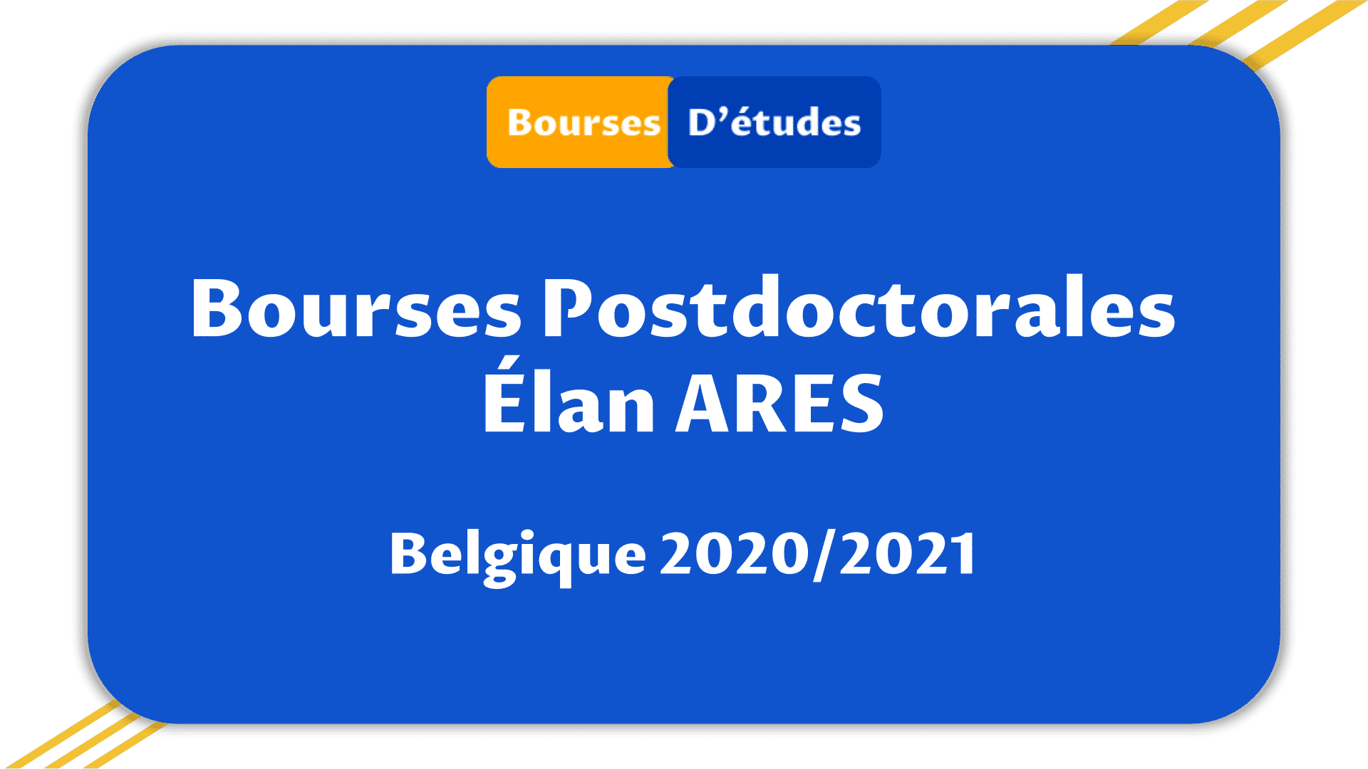 Bourses Postdoctorales Élan ARES