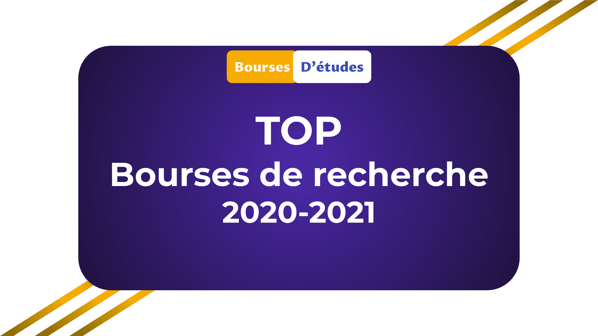 Bourses de Recherches en 2020
