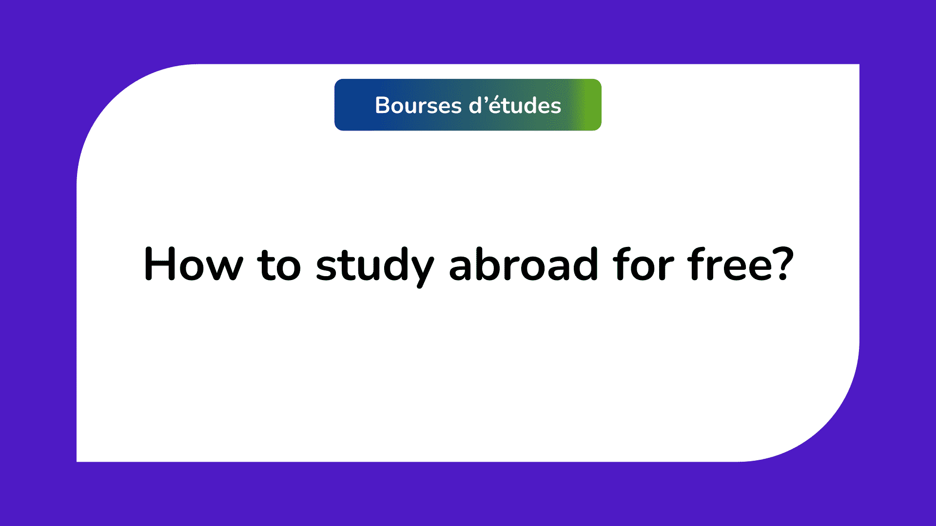 How to study abroad for free