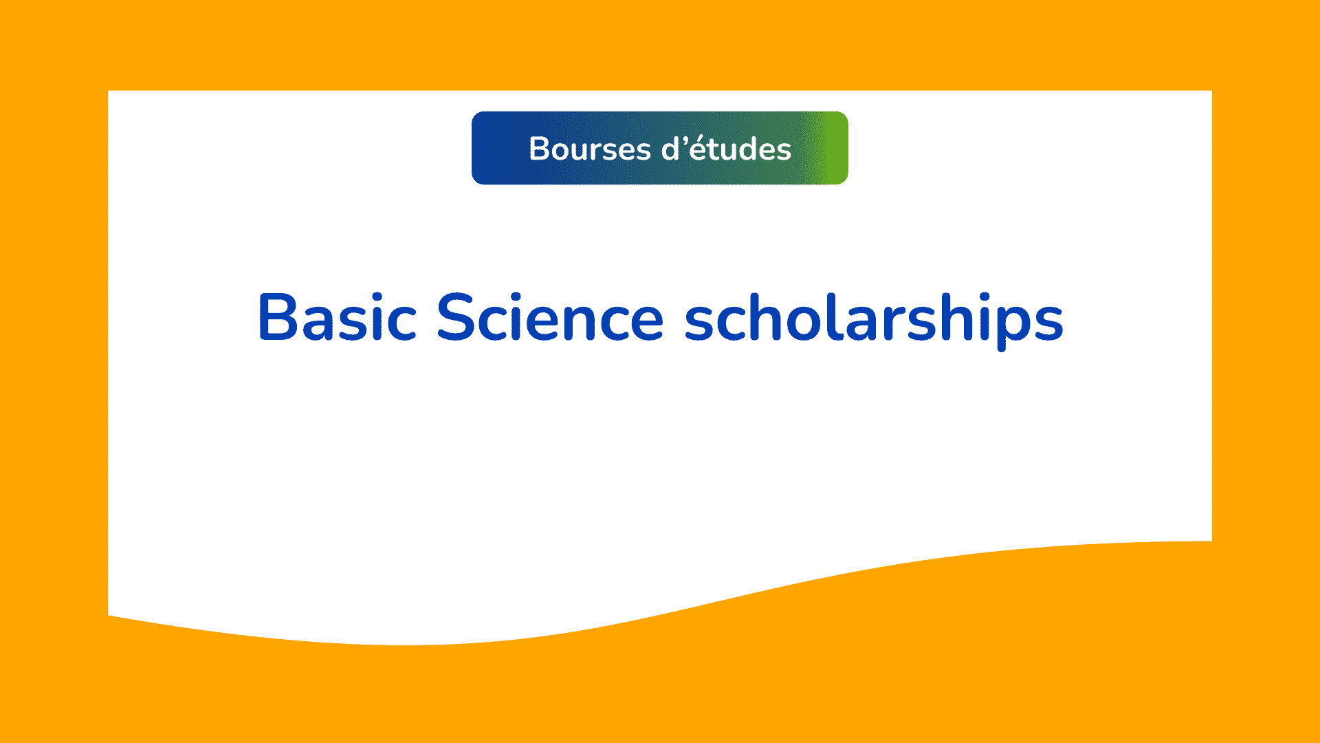 88 Basic Science scholarships available in 20232024