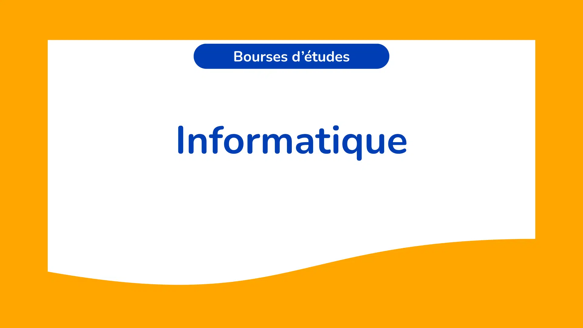 Bourses d'études en informatique