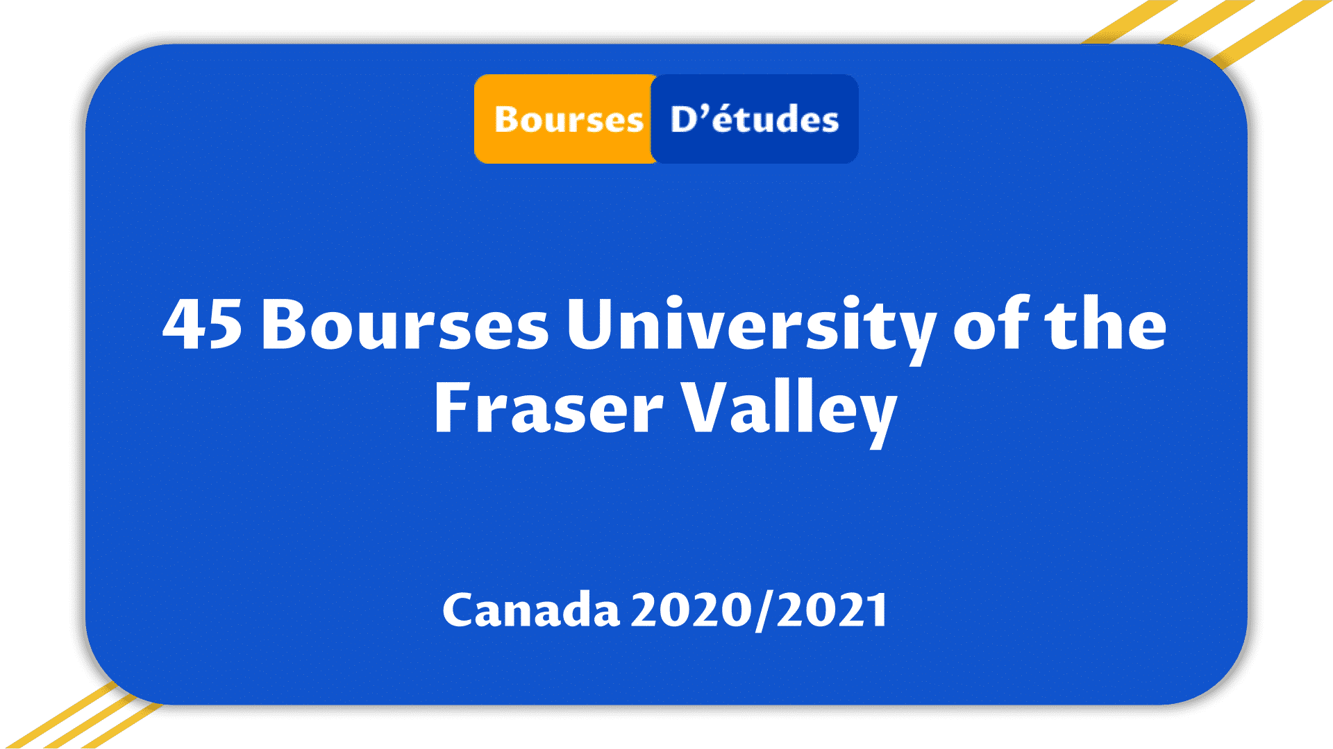 Bourses d'études University of the Fraser Valley