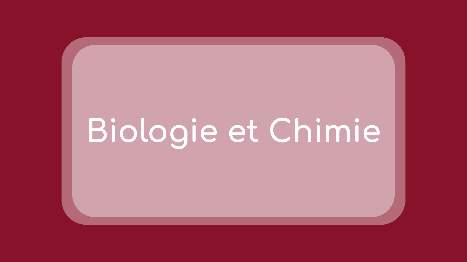 Bourses d'études en Biologie et Chimie