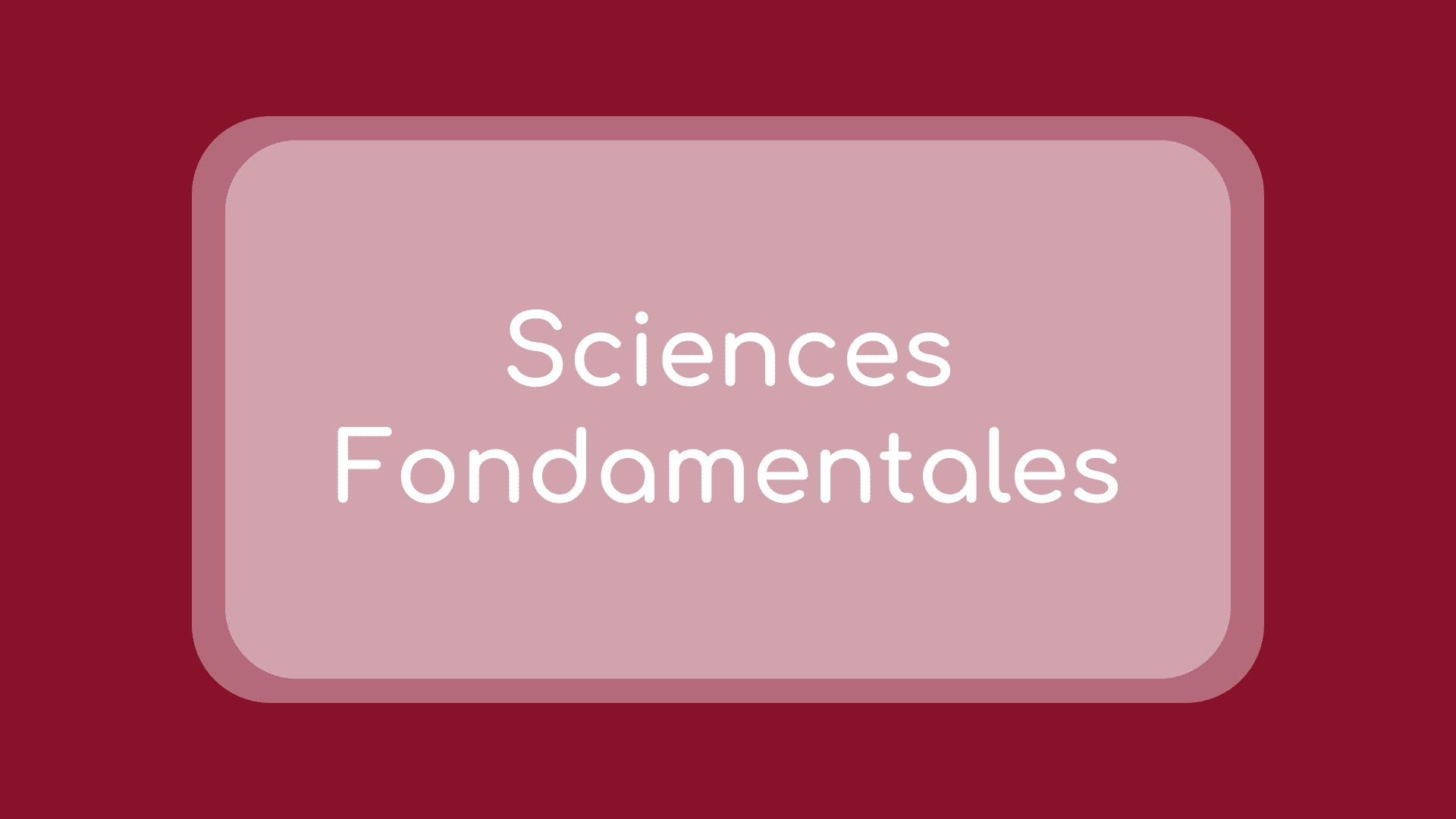 Bourses d'études en Sciences Fondamentales