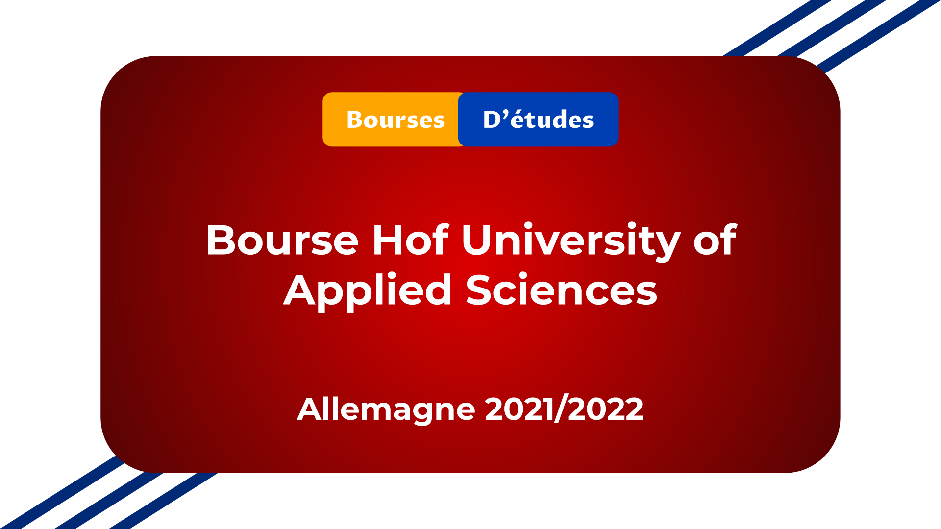 Bourse Hof University of Applied Sciences 2021