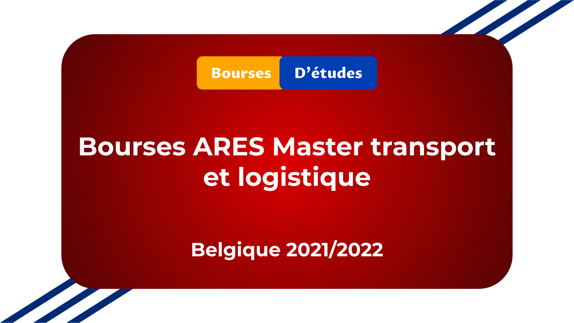 Bourses ARES Master transport et logistique