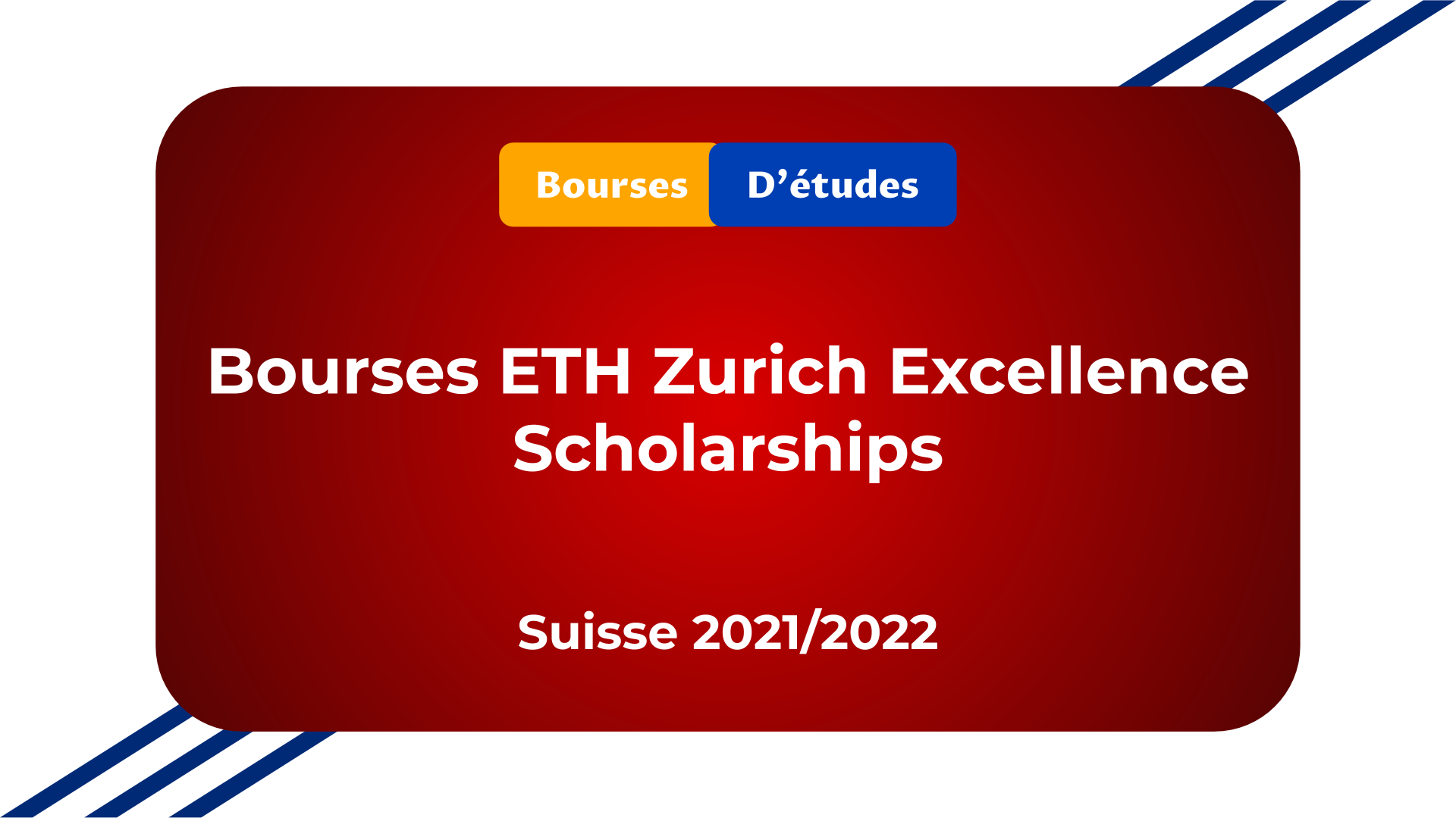 Bourses ETH Zurich Excellence Scholarships