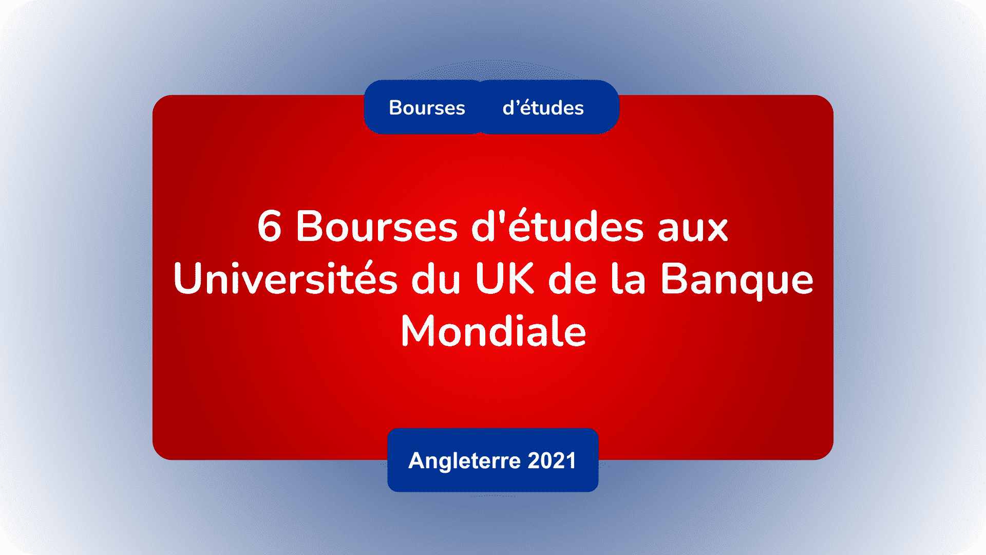 Bourses d'études Banque Mondiale aux Universités du UK 2021