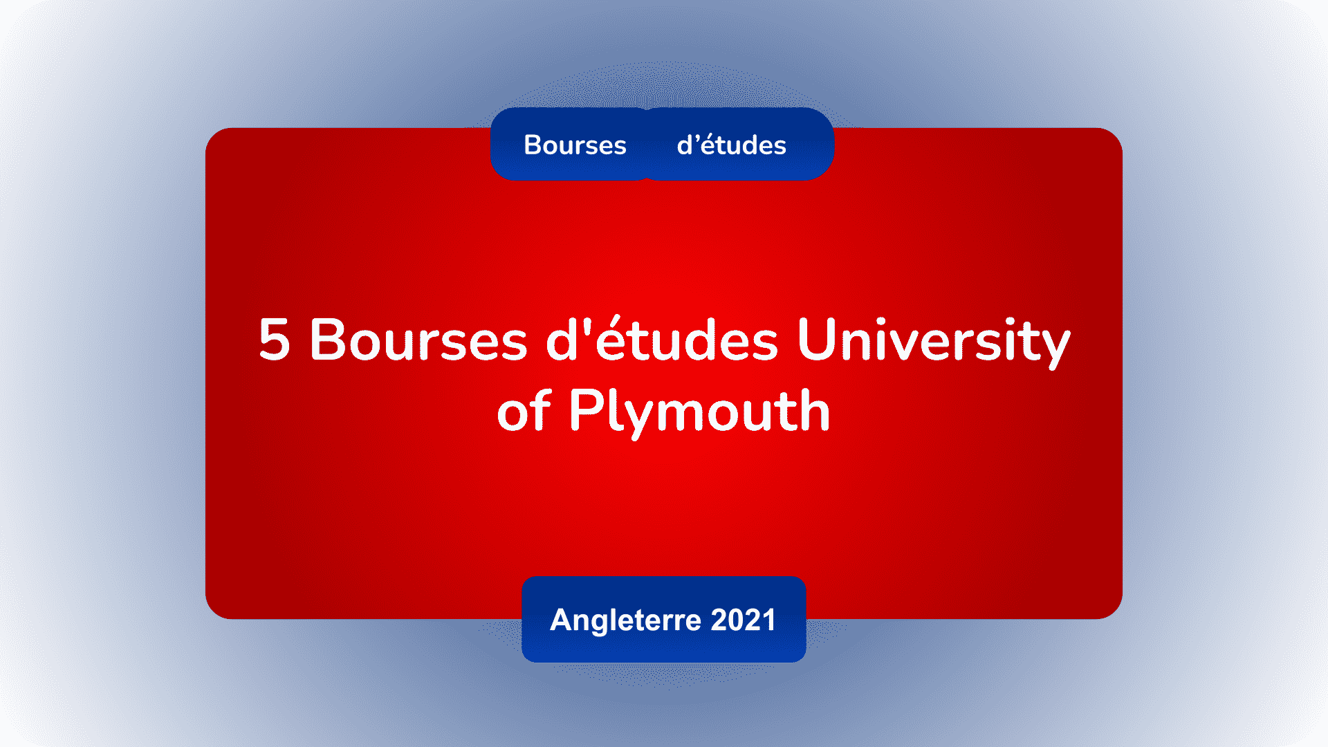 Bourses d'études University of Plymouth Angleterre 2021