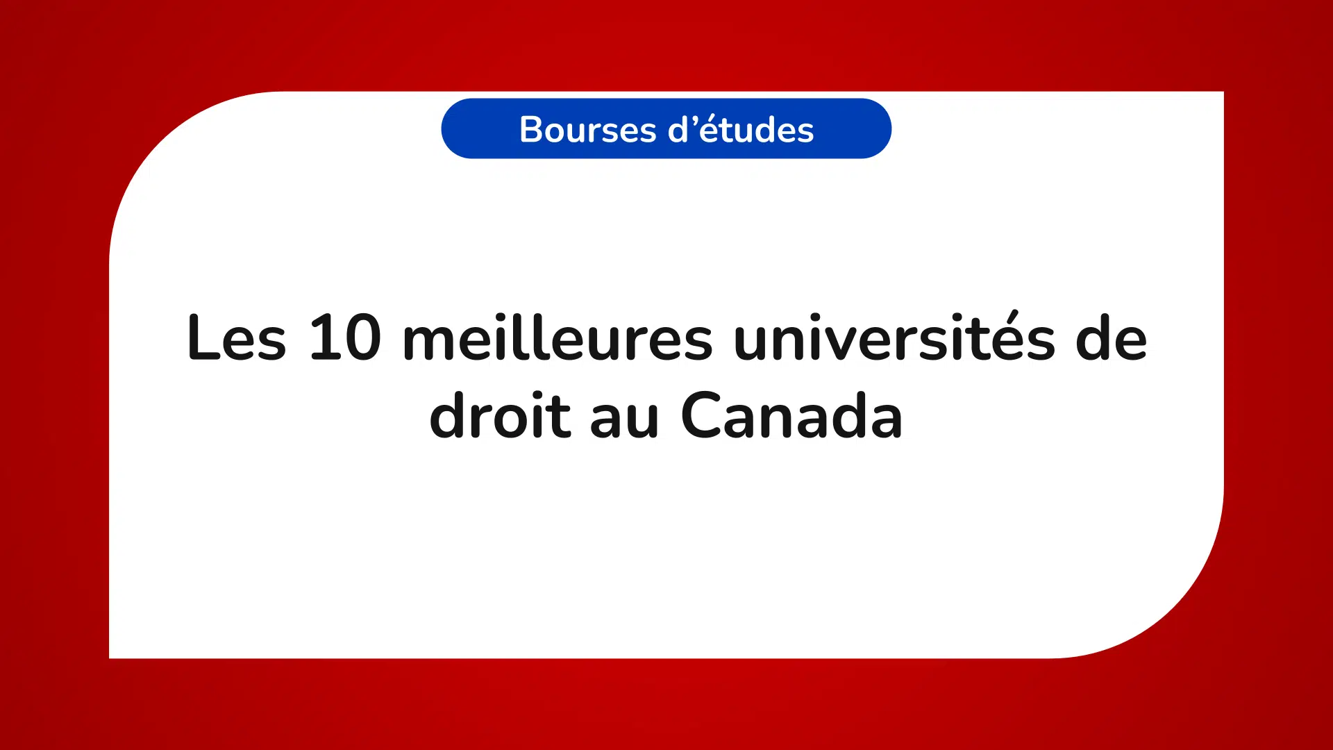universités de droit au Canada