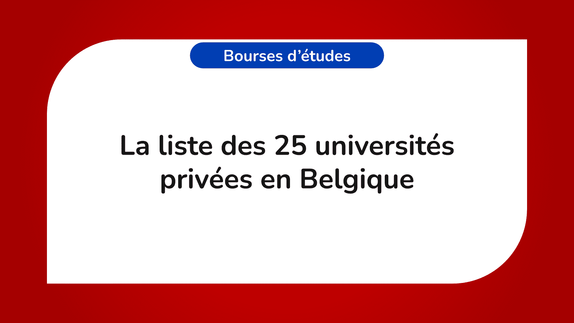 universités privées en Belgique