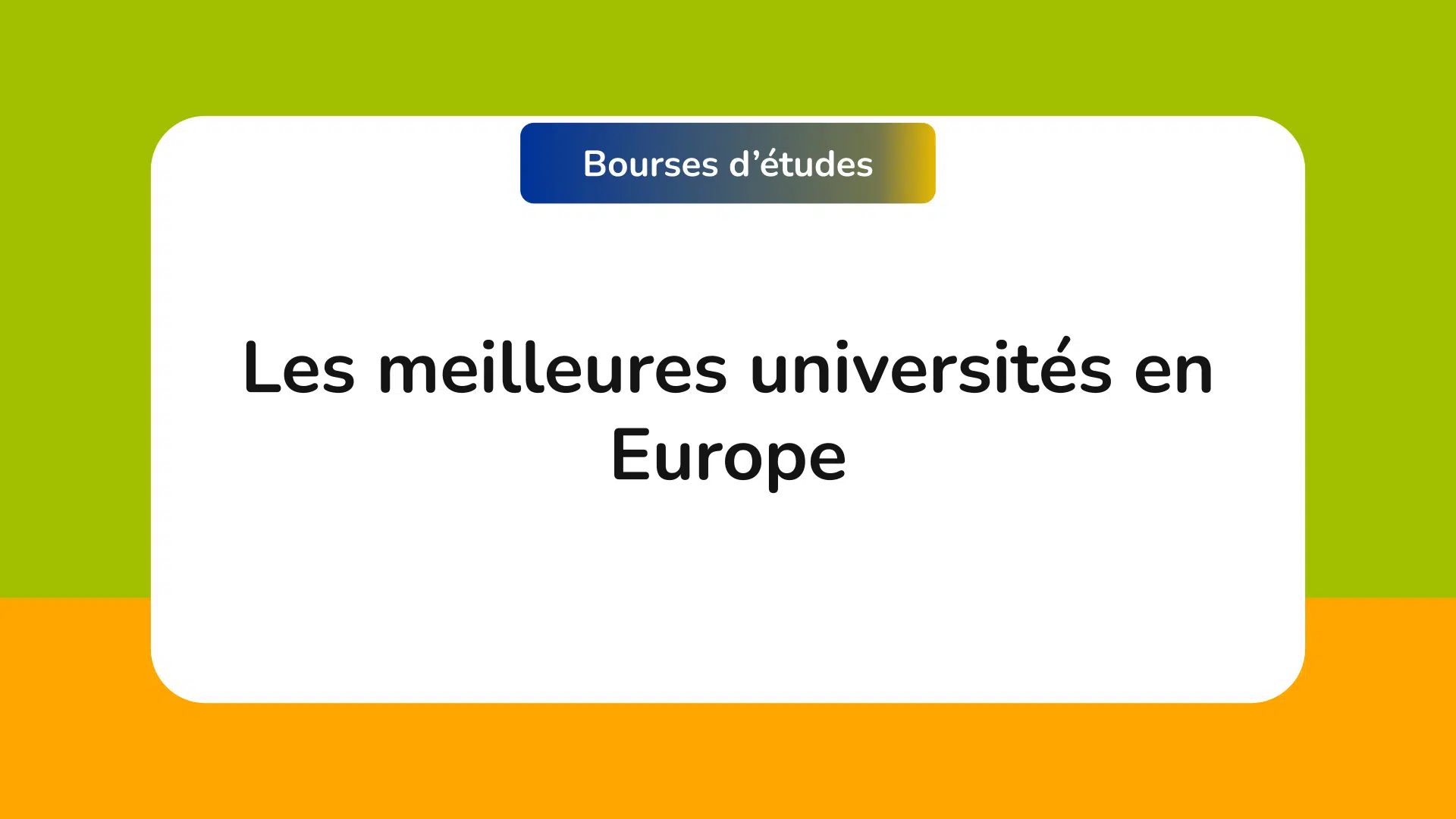 meilleures universités en Europe
