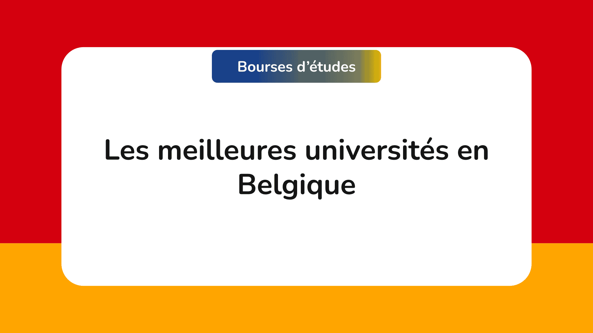 Les 9 meilleures universités en Belgique en 2023