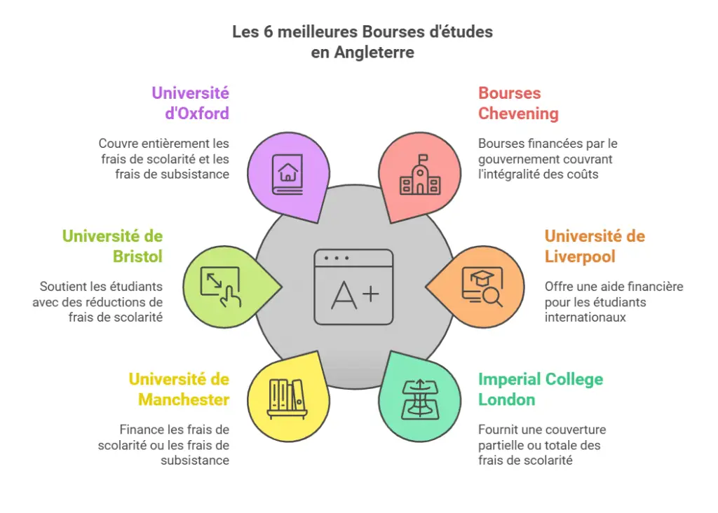 Les 6 meilleures Bourses d'études en Angleterre