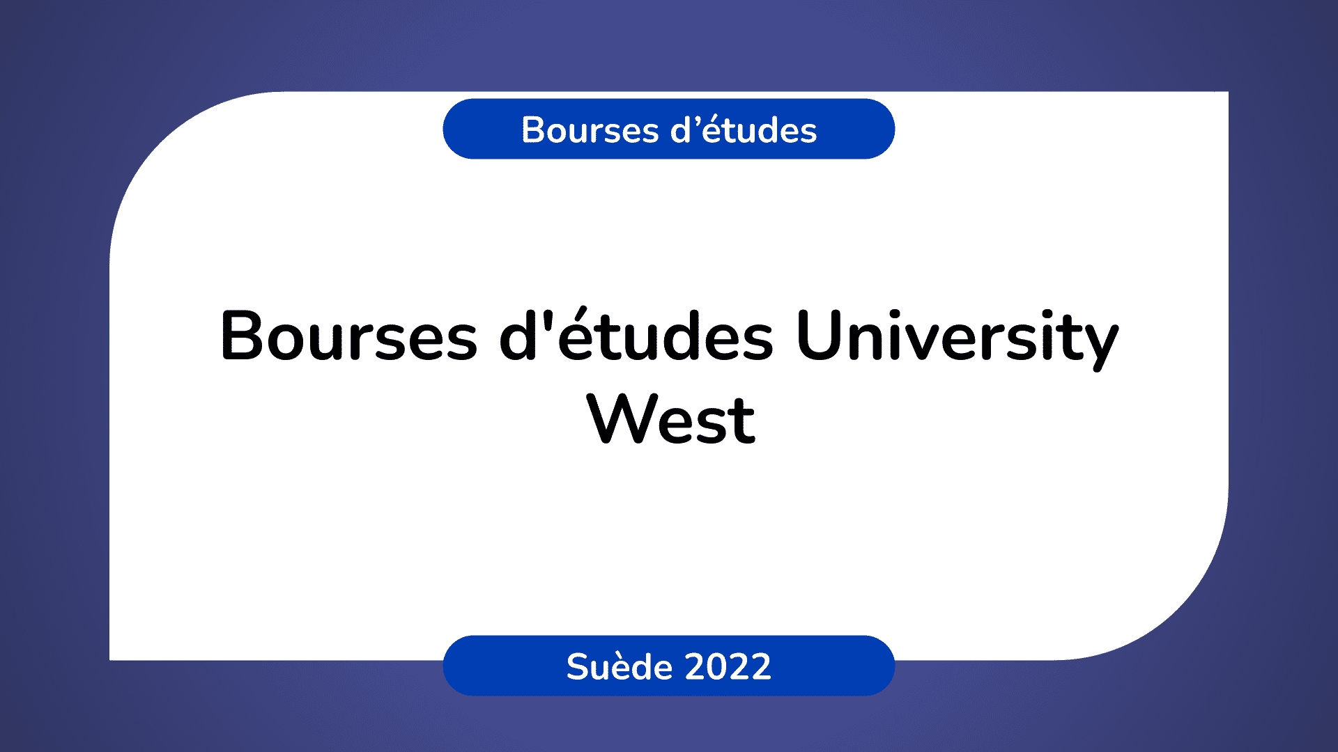 Bourses d'études University West en Suède 2022-2023