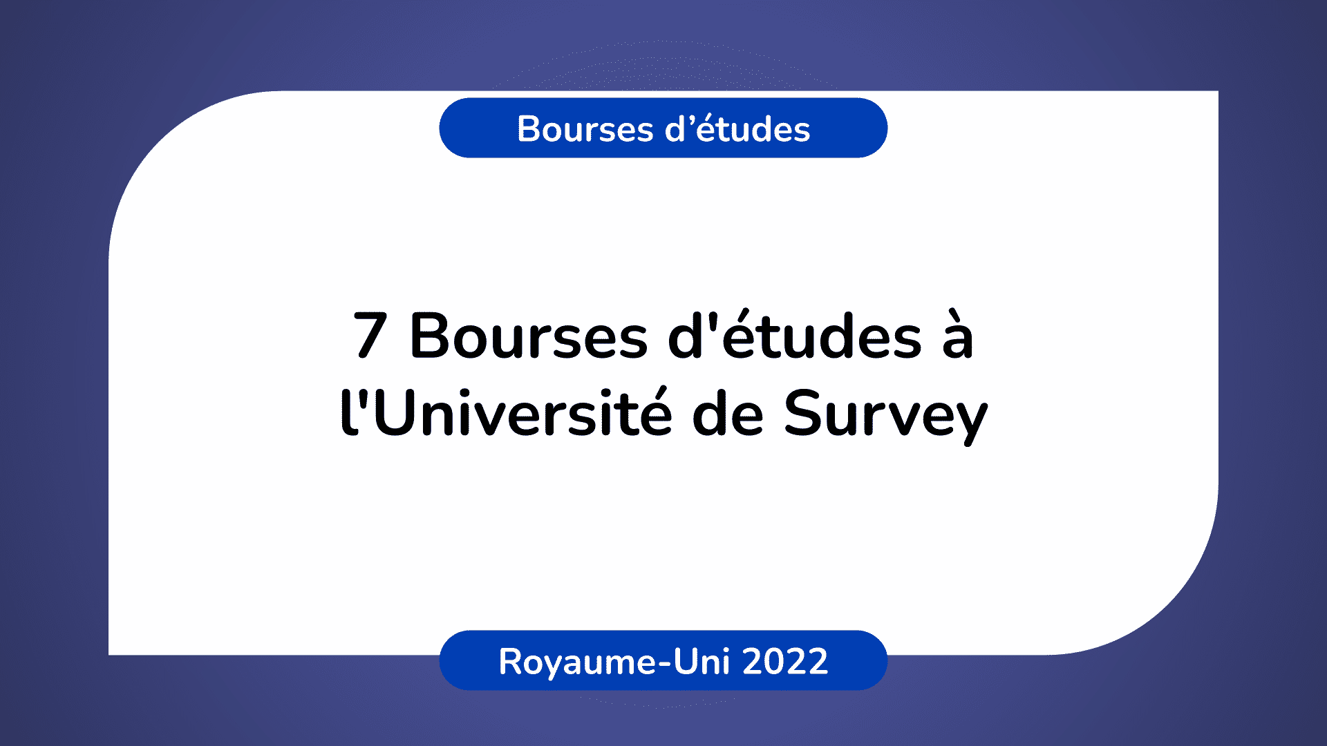Bourses d'études Université de Survey Royaume-Uni 2022