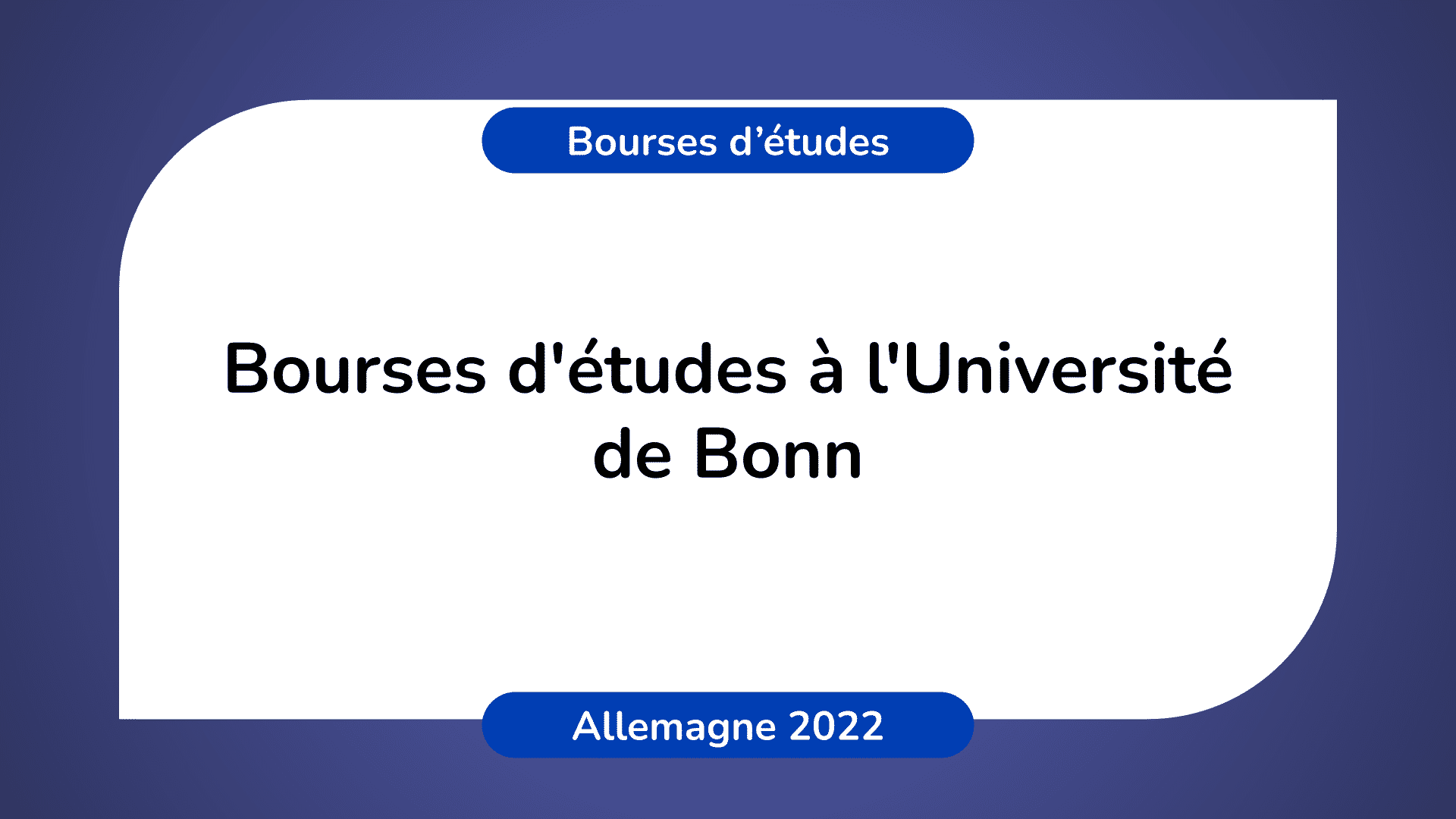 Bourses d'études à l'Université de Bonn Allemagne 2022