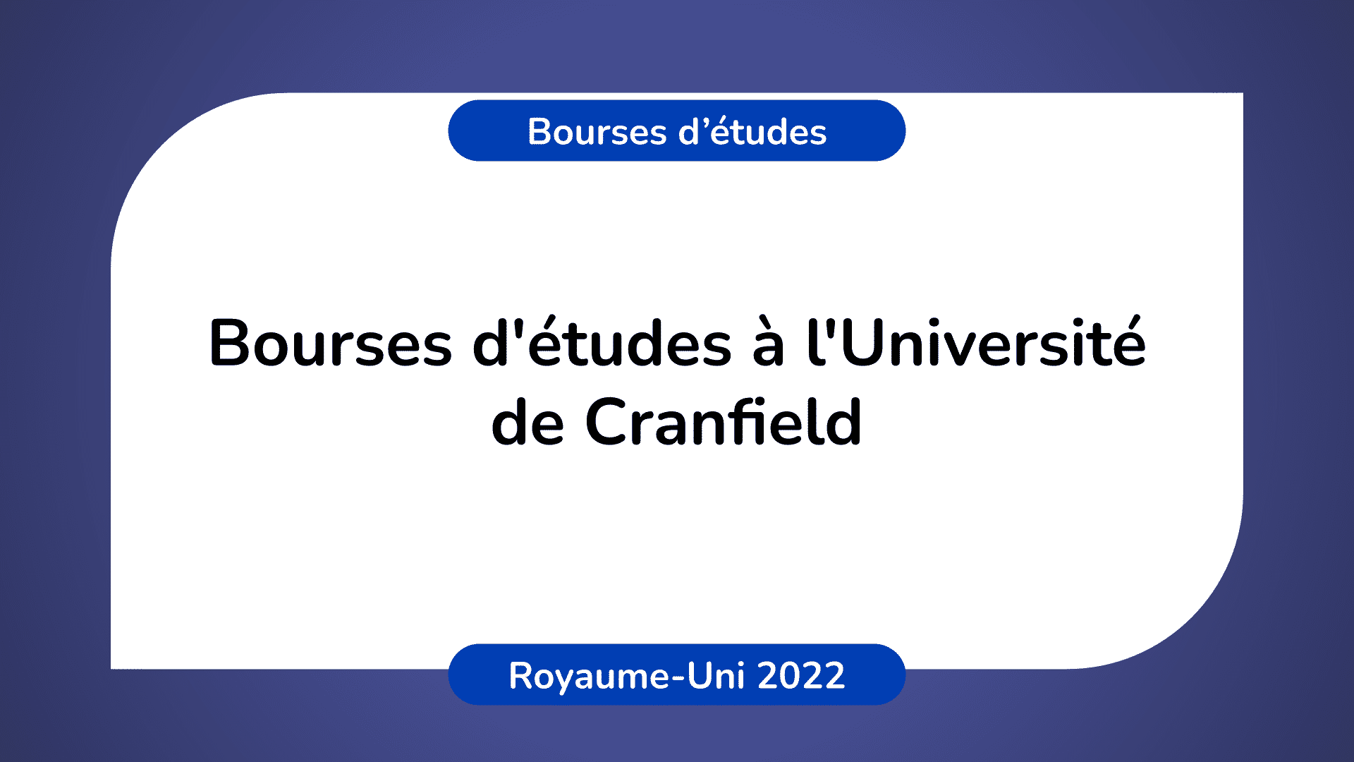 Bourses d'études à l'Université de Cranfield au Royaume-Uni 2022