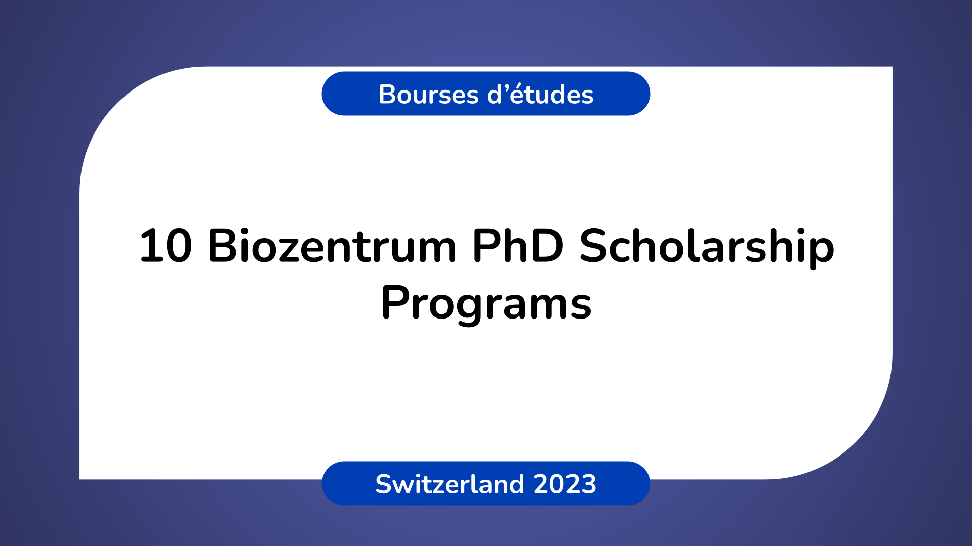 phd scholarship in switzerland