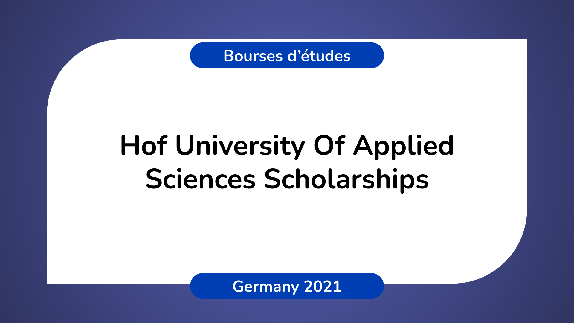 Hof University of Applied Sciences Scholarships 2021