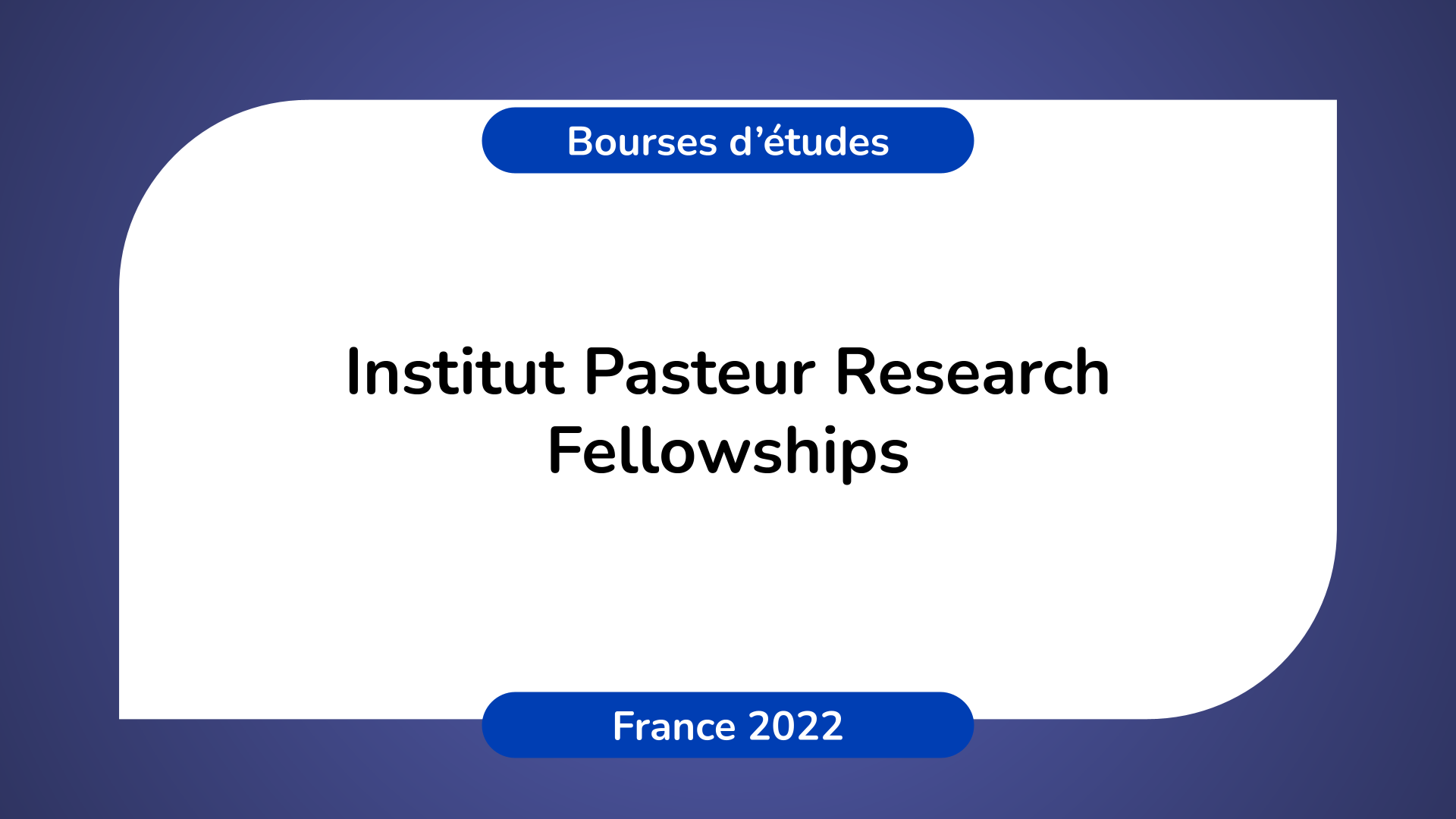 Institut Pasteur Research Fellowships France 2022