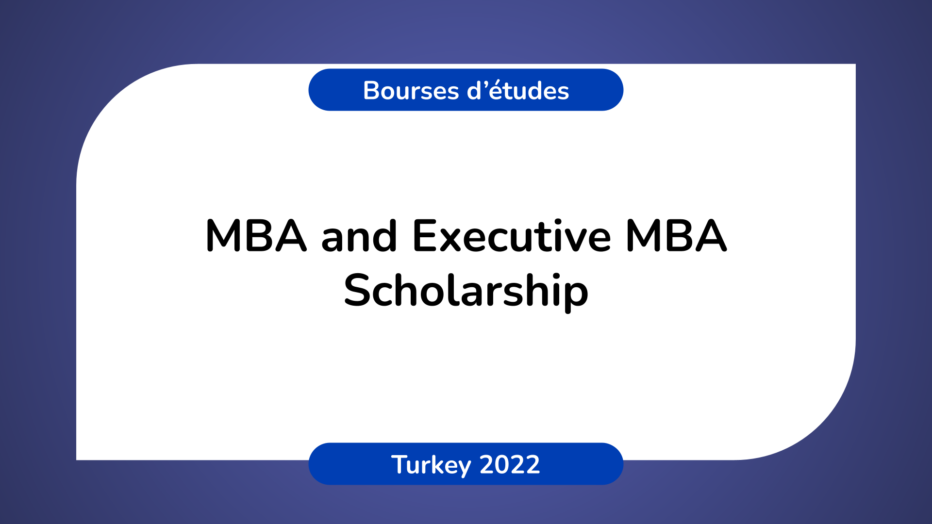 MBA and Executive MBA Scholarship Turkey 2022