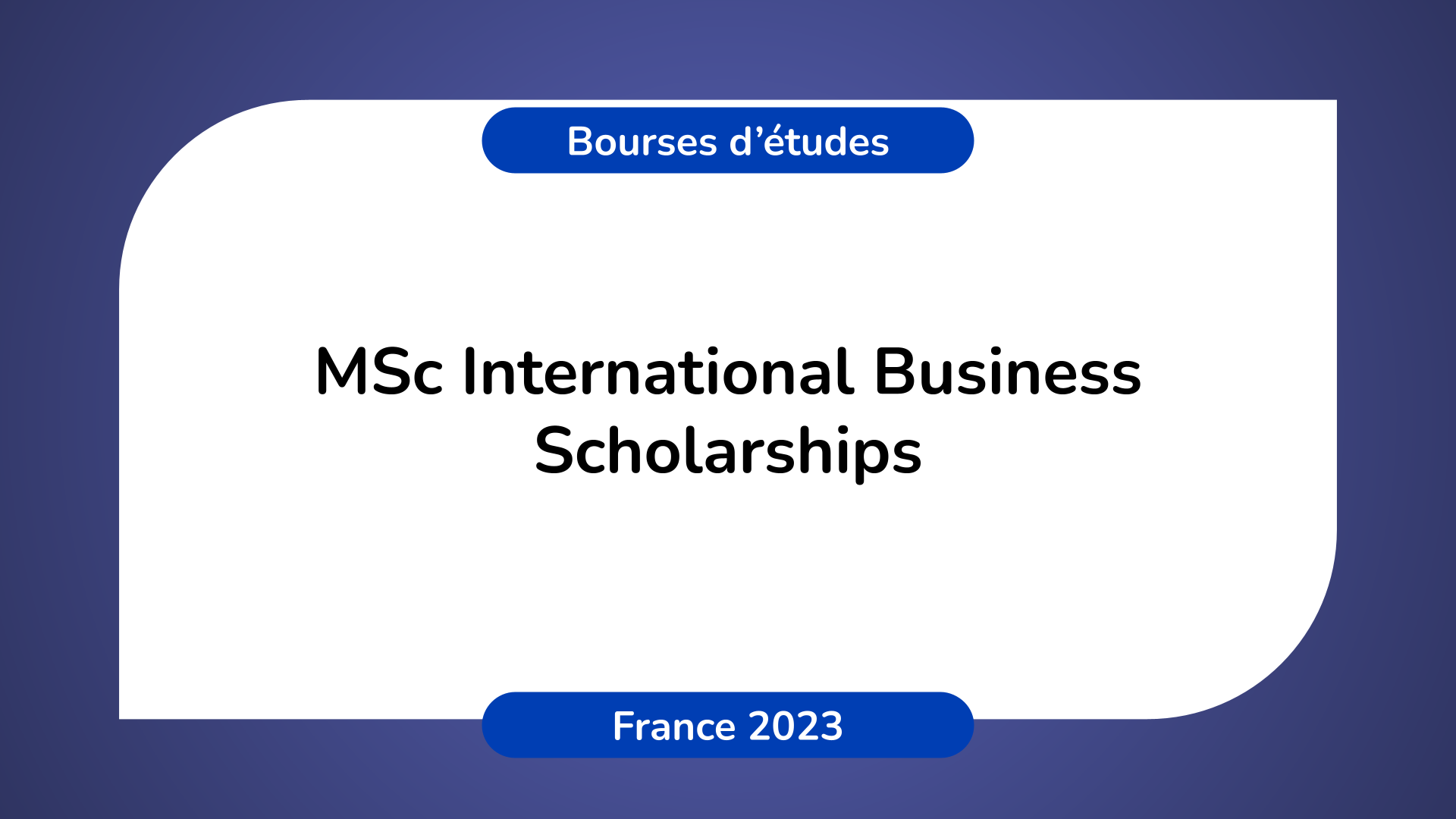 MSc International Business Scholarships France 2023