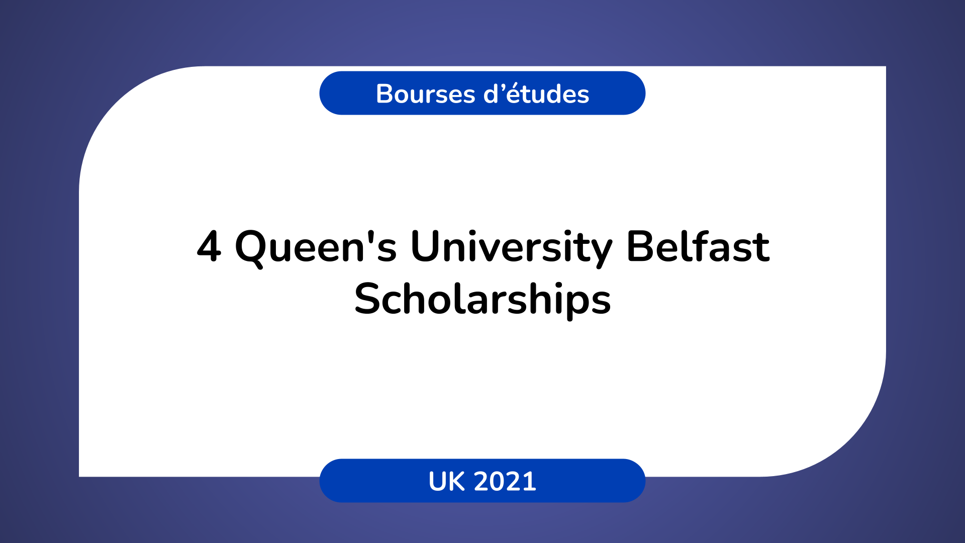 Queen's University Belfast Scholarships UK 2021