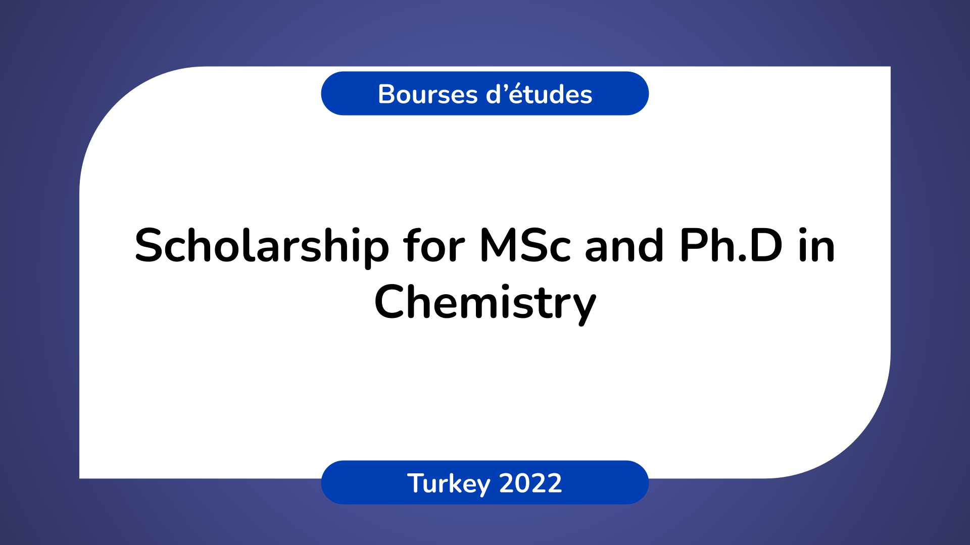 phd chemistry scholarship in turkey