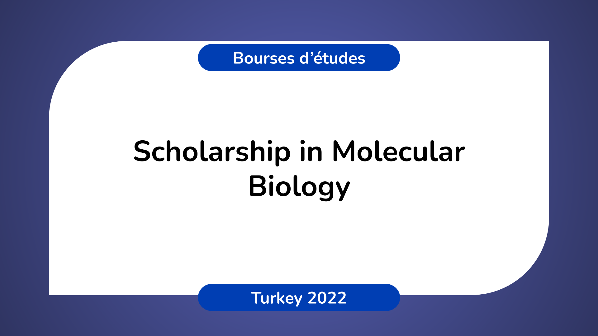 Scholarship Molecular Biology Turkey 2022