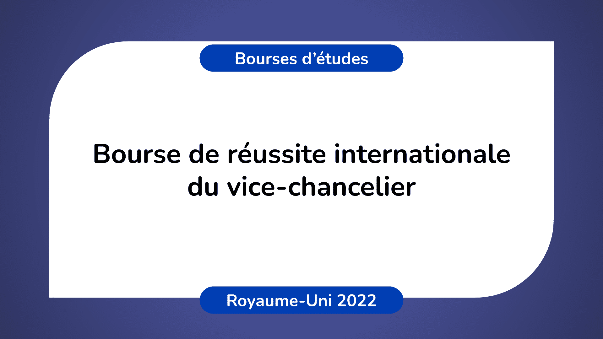 Bourse de réussite internationale du vice-chancelier 2022