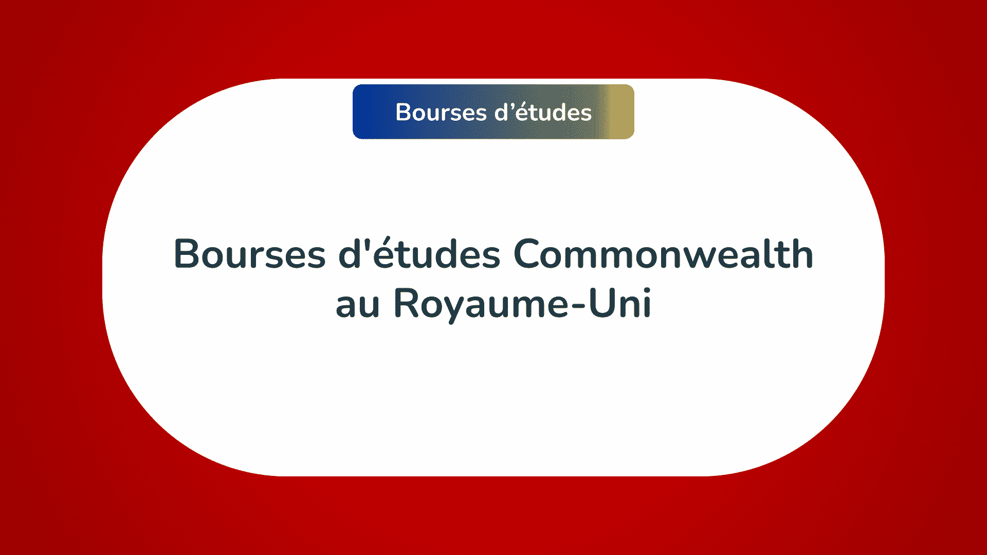 Bourses d'études Commonwealth