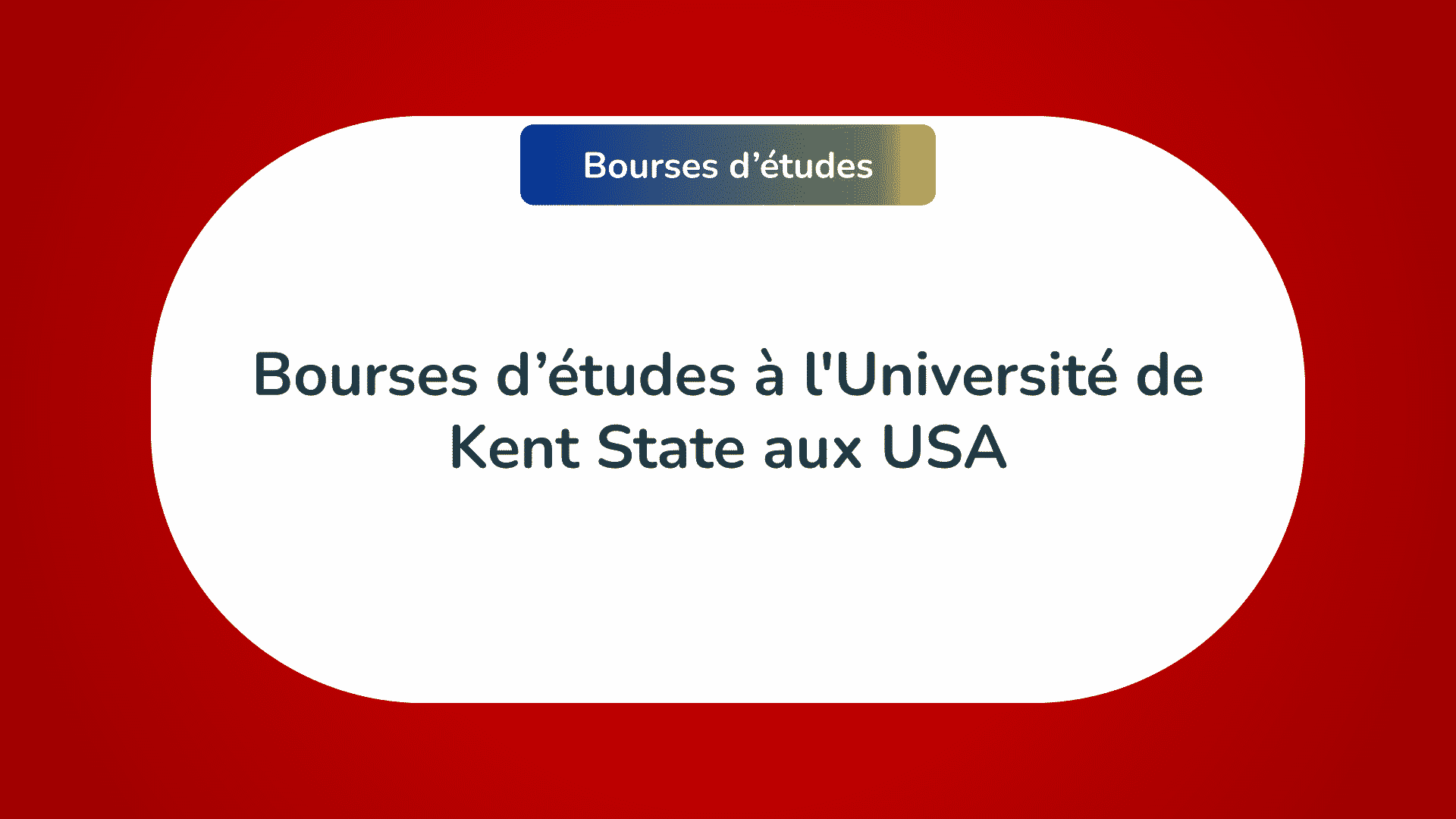 Bourses d'études Université de Kent State