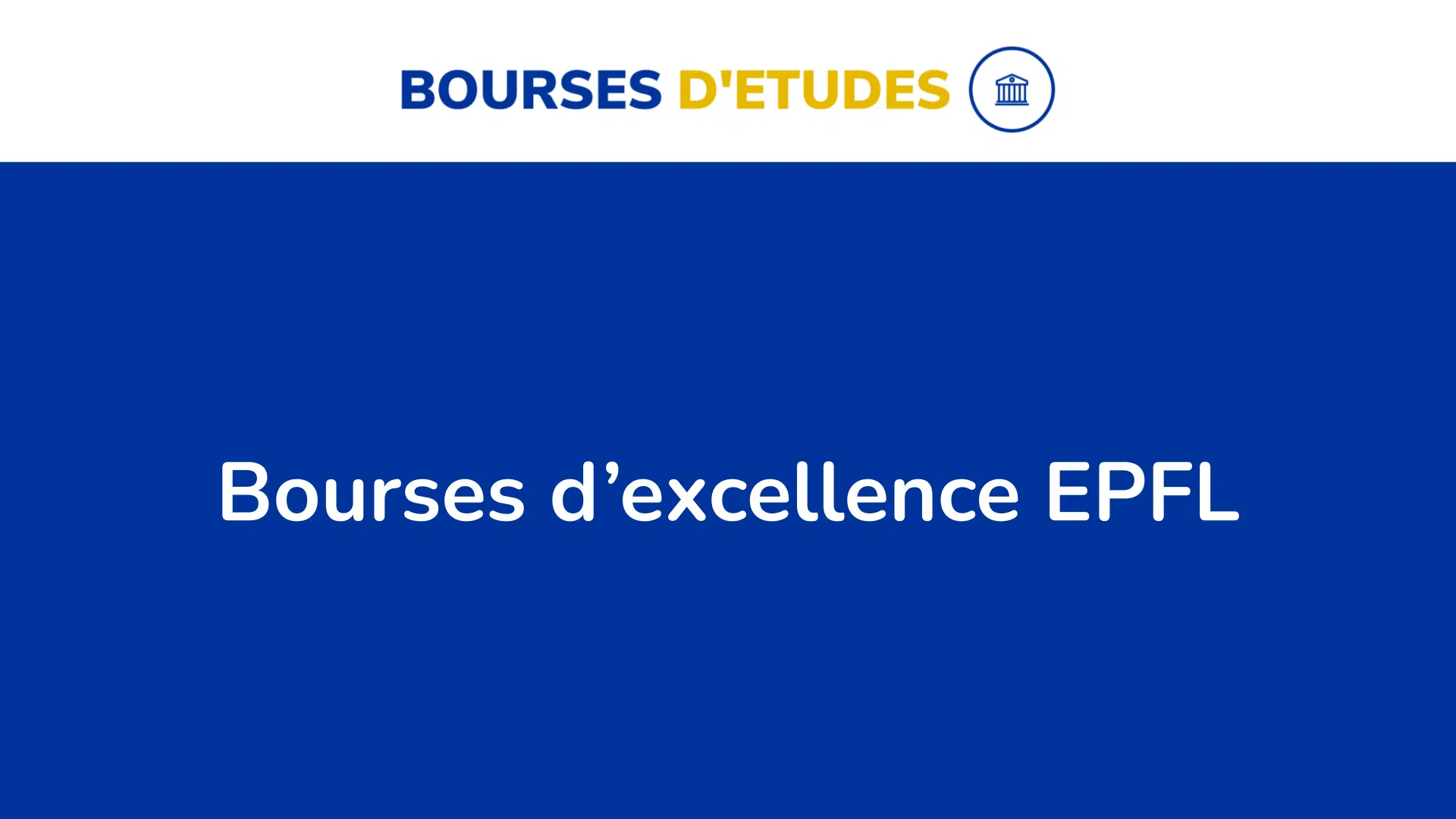 Bourses d’excellence EPFL
