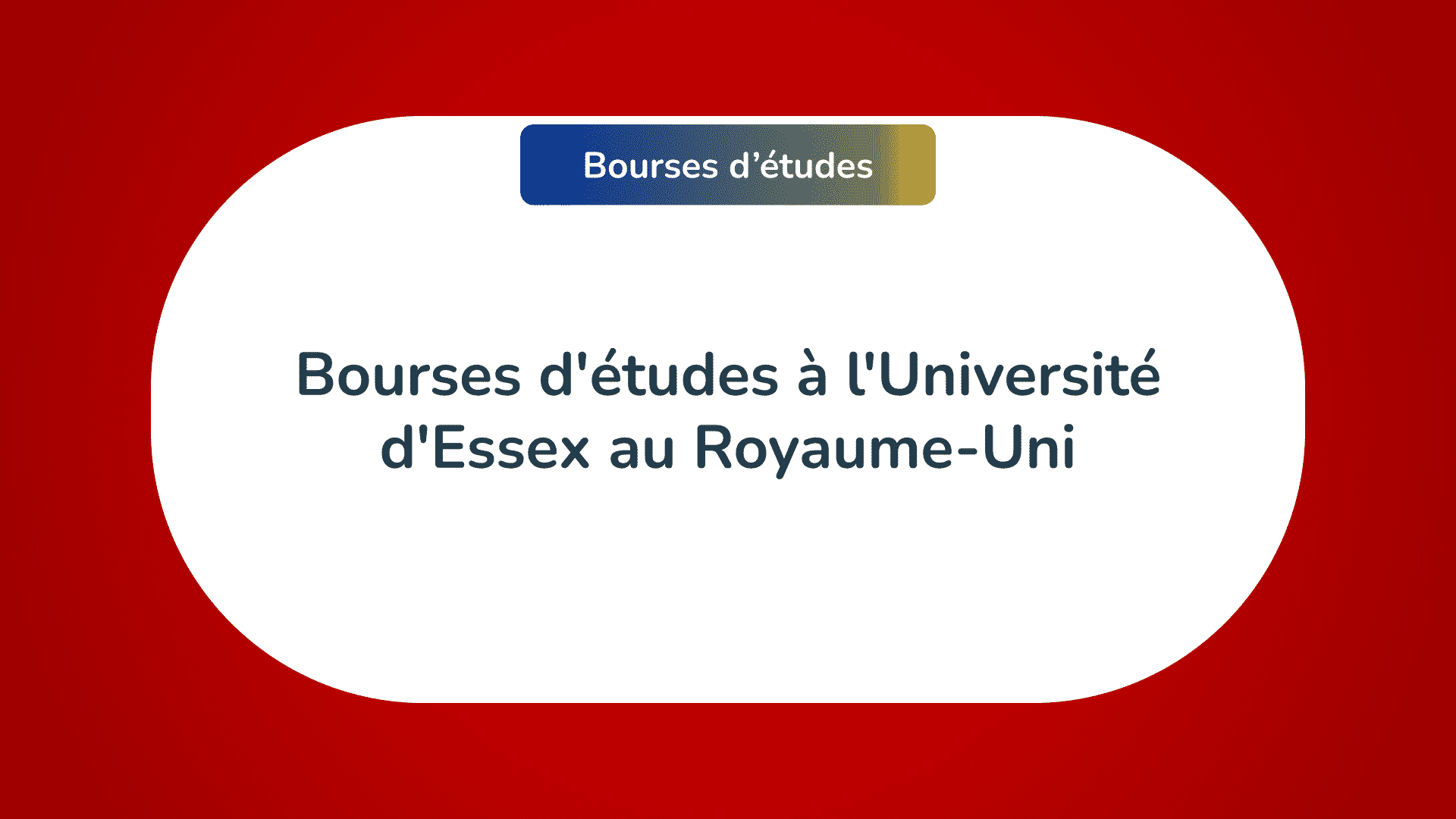 bourses d'études Université Essex