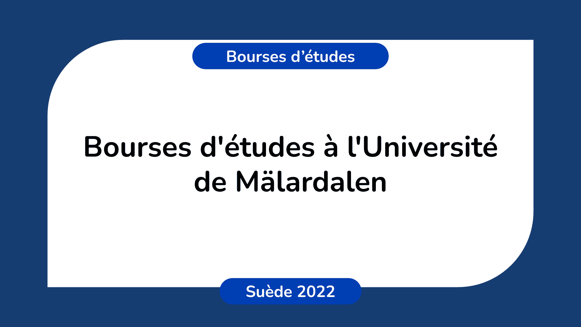 Bourses d'études Université de Mälardalen Suède 2022
