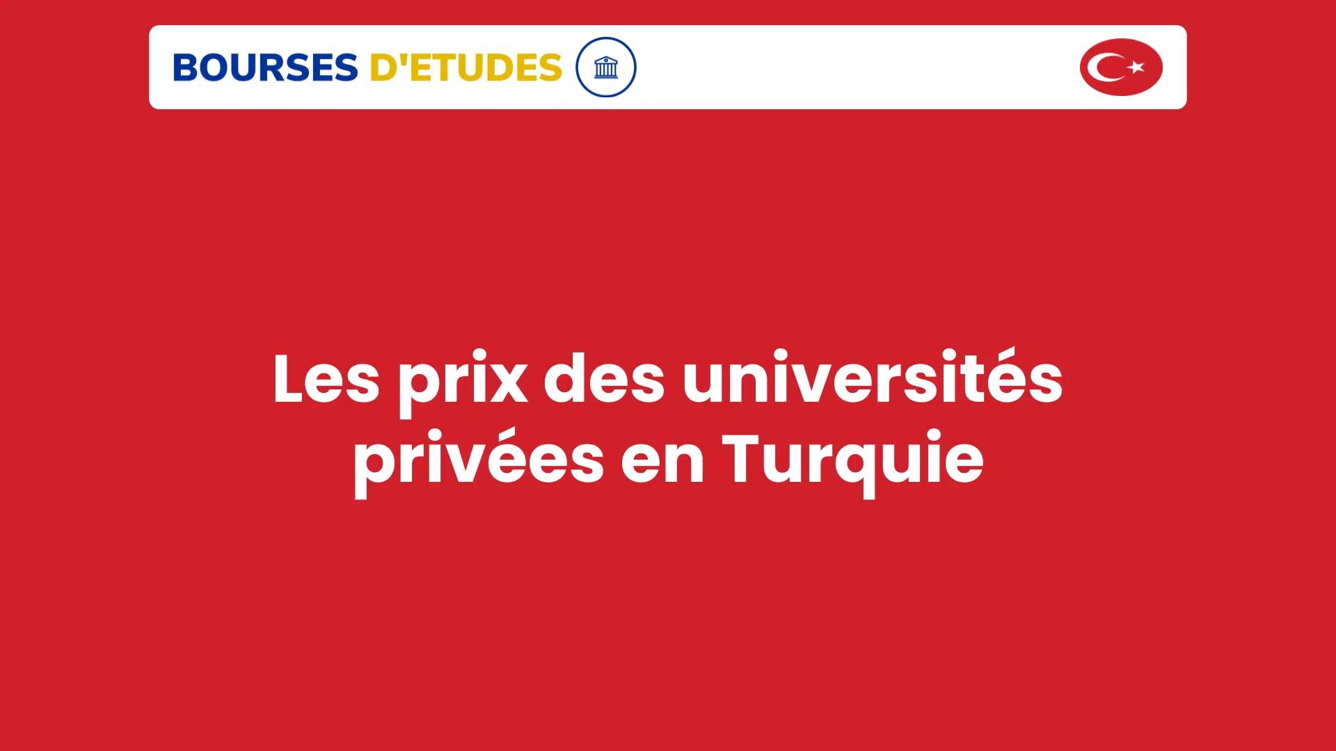 Les prix des universités privées en Turquie