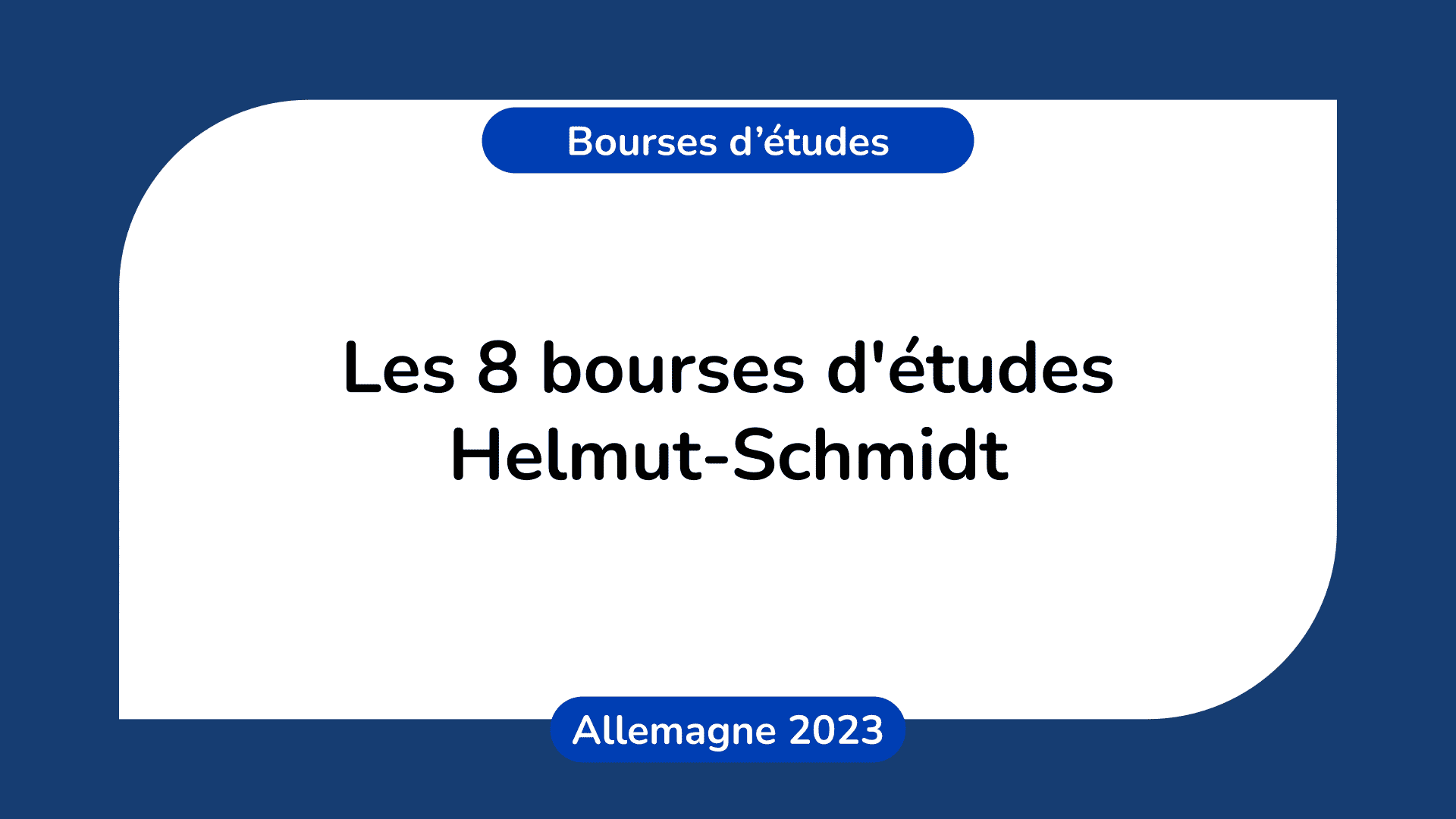 bourses d'études Helmut-Schmidt Allemagne 2022