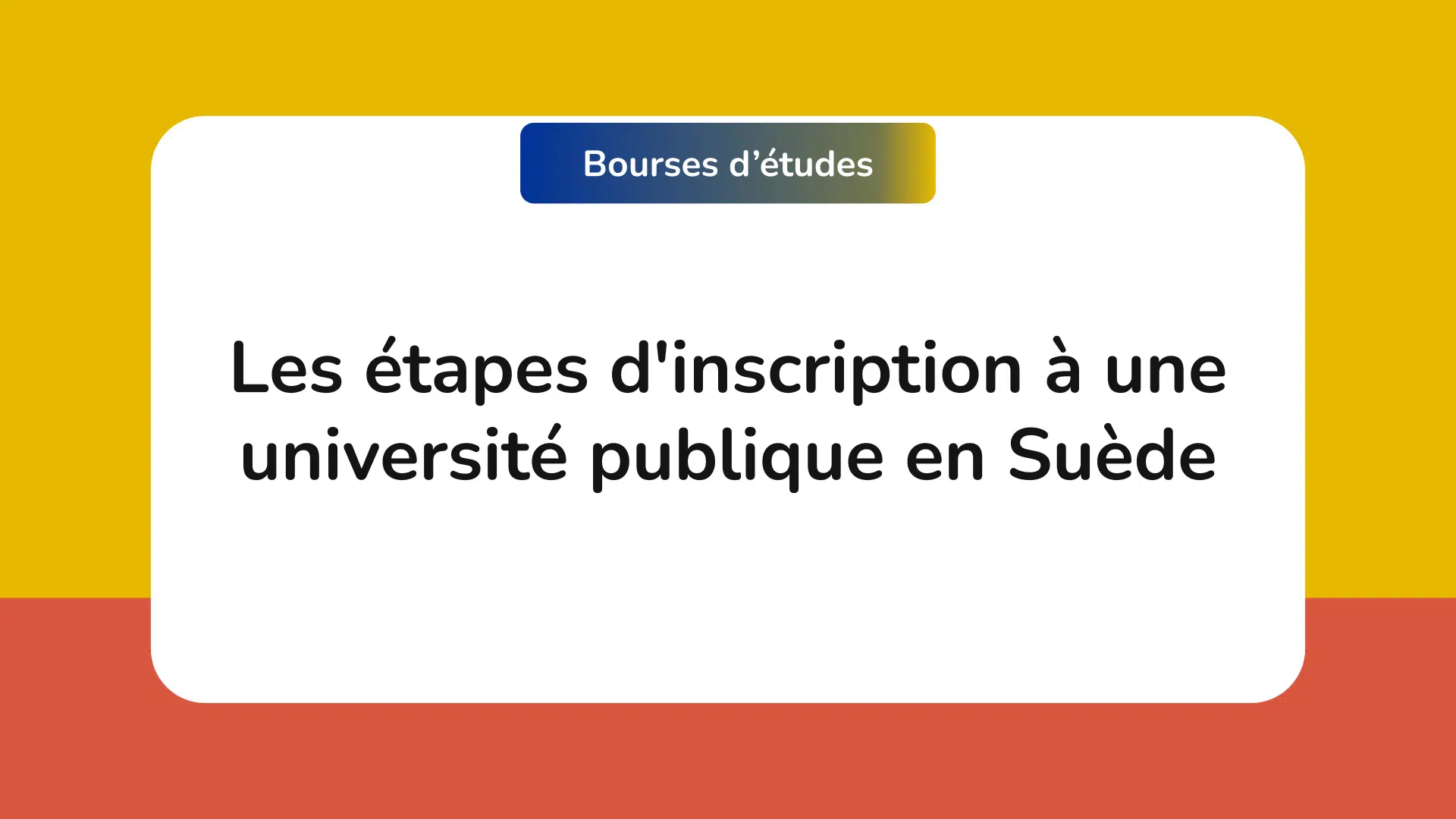 inscription à une université publique en Suède