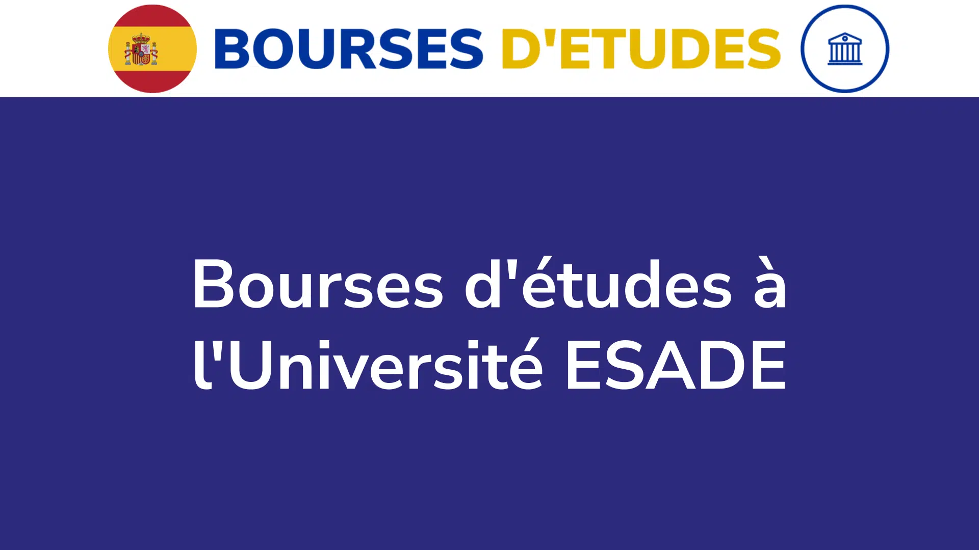 Bourses d'études à l'Université ESADE