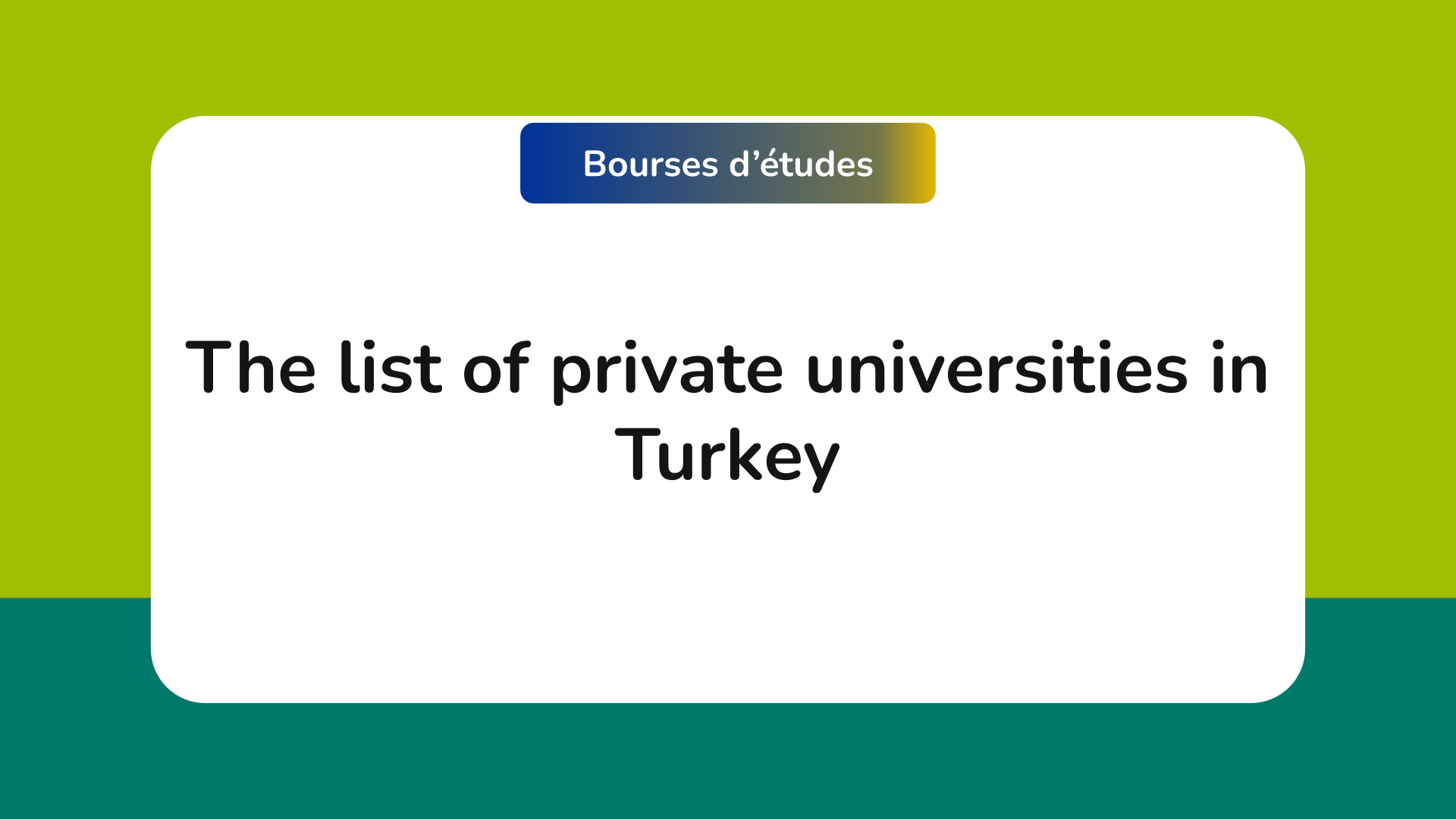 private universities in Turkey